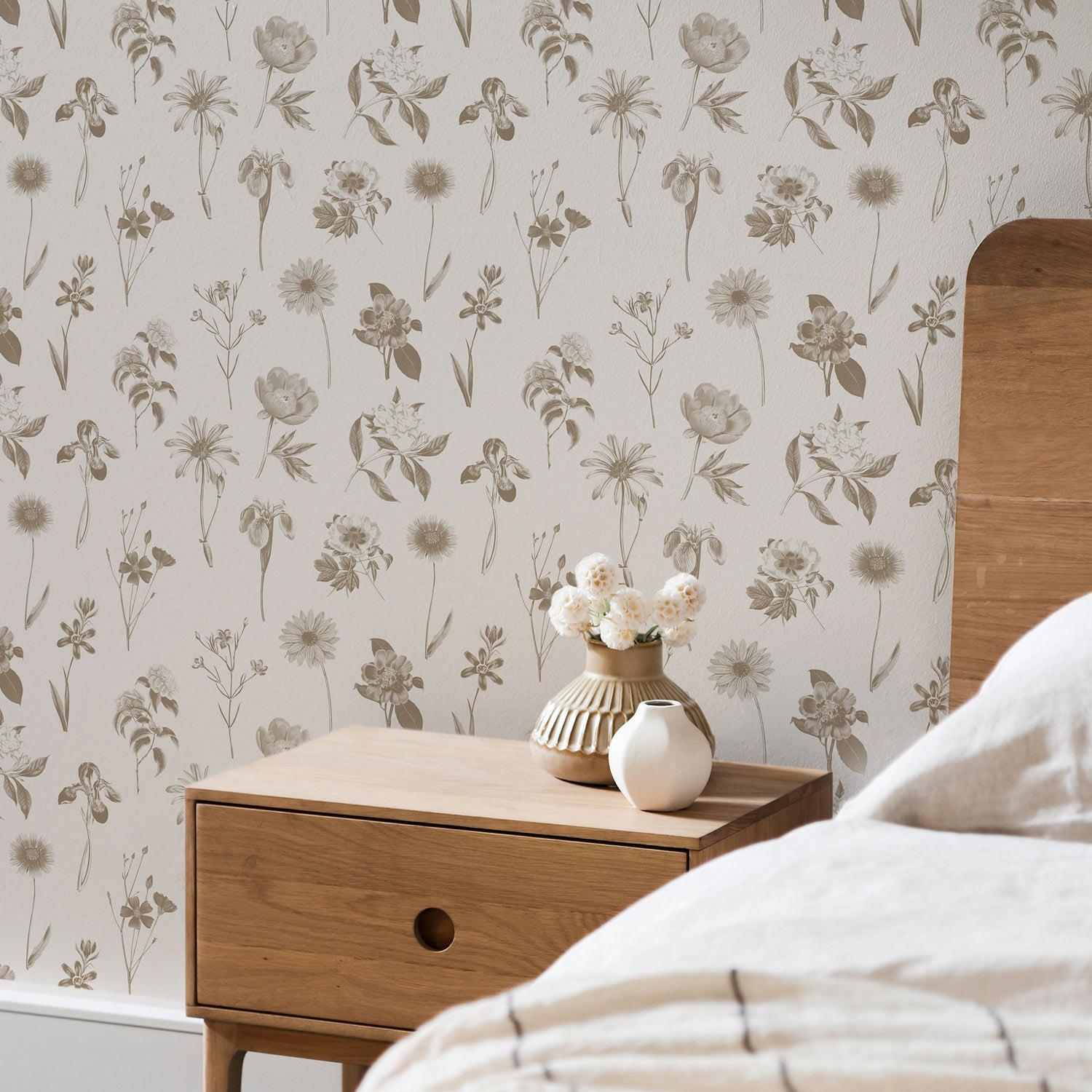 1500x1500 Vintage floral design removable