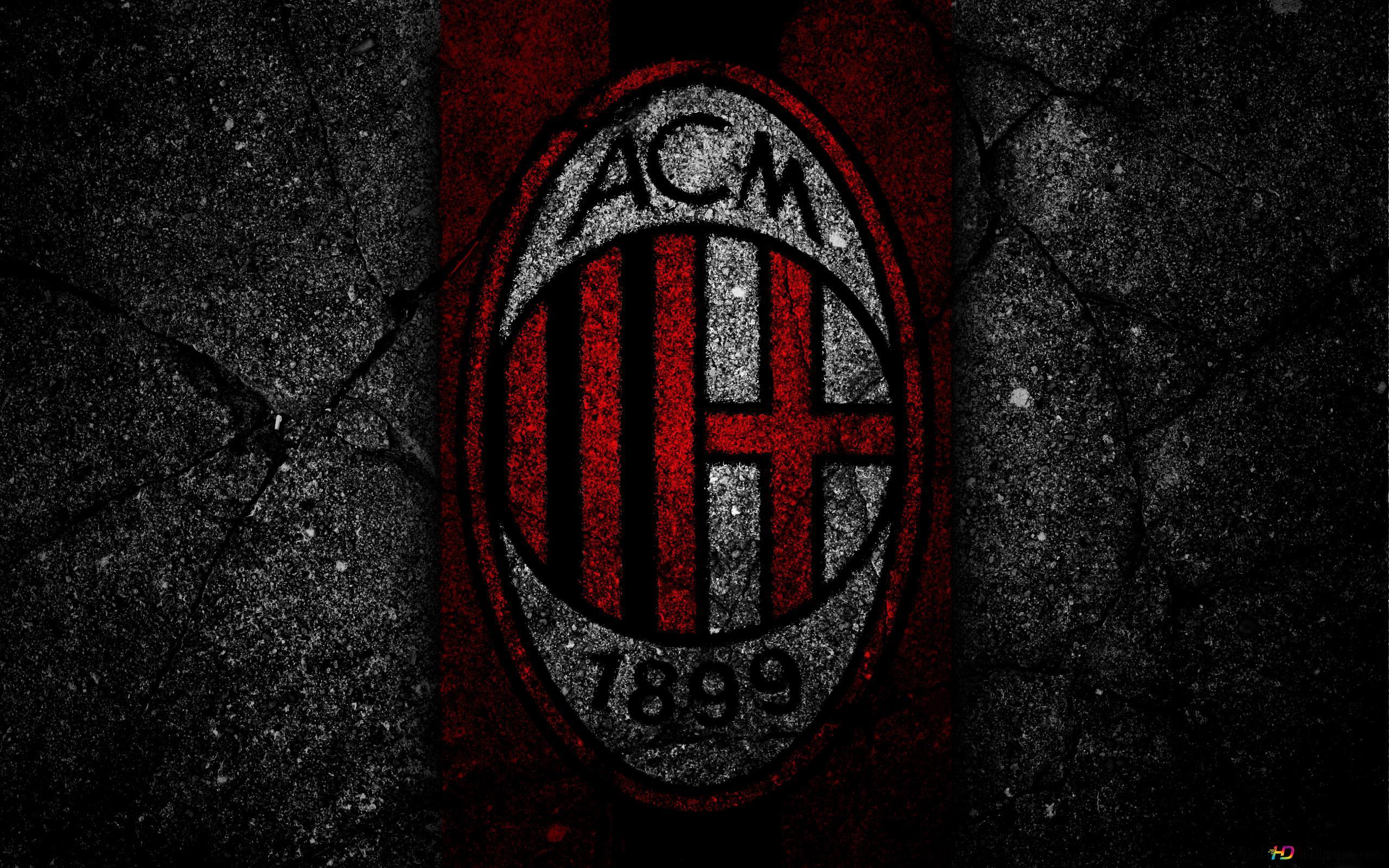 2560x1600 AC milan football club logo in black