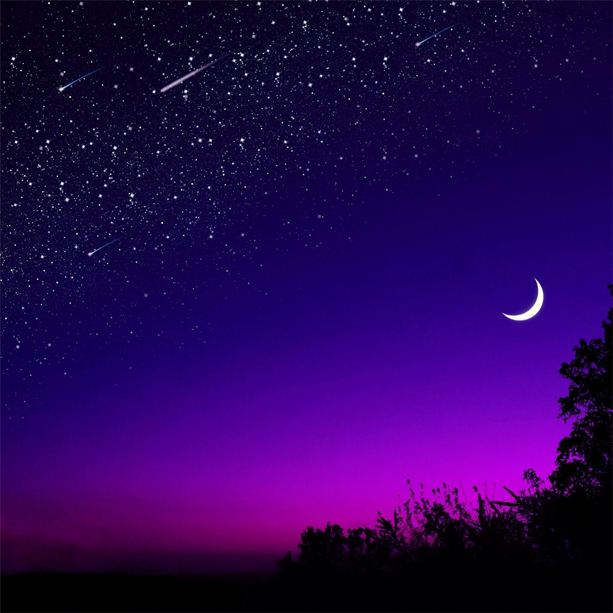 2048x2048 beautiful blue purple sky 4k iPad Pro