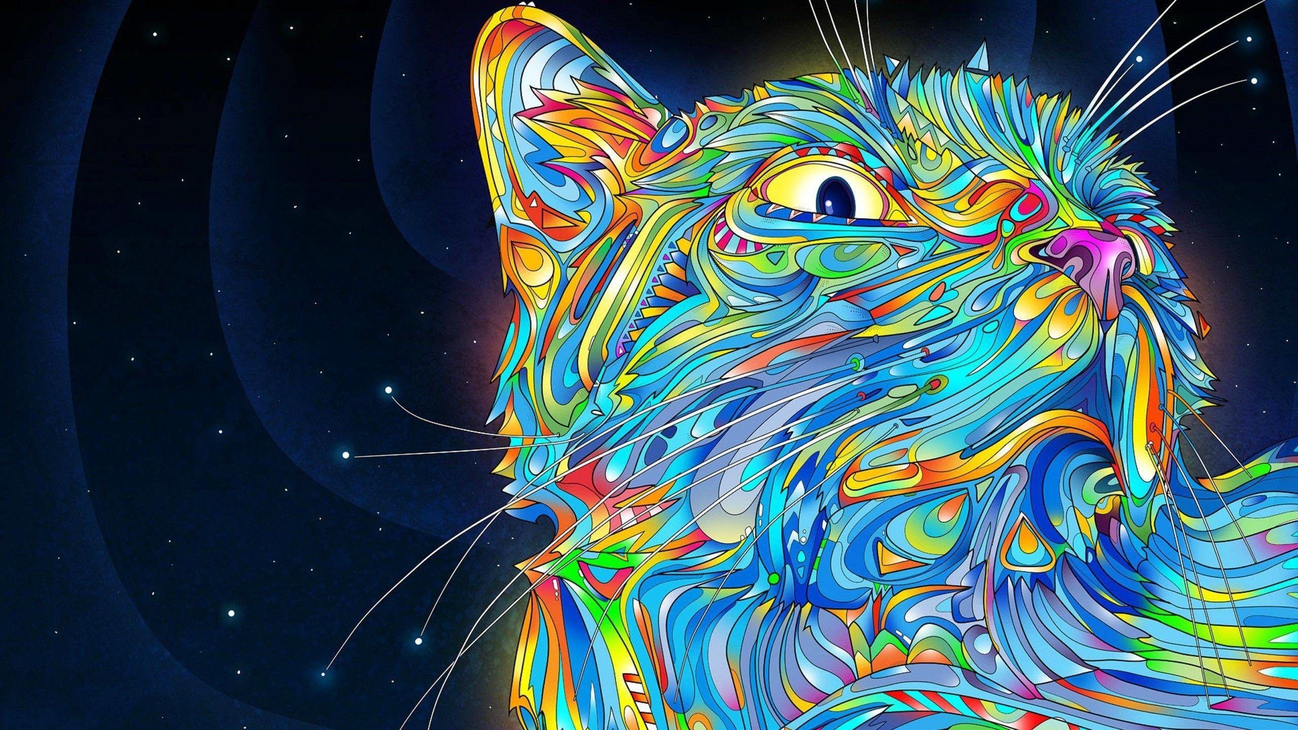 Hình nền Trippy 4K 2560x1440