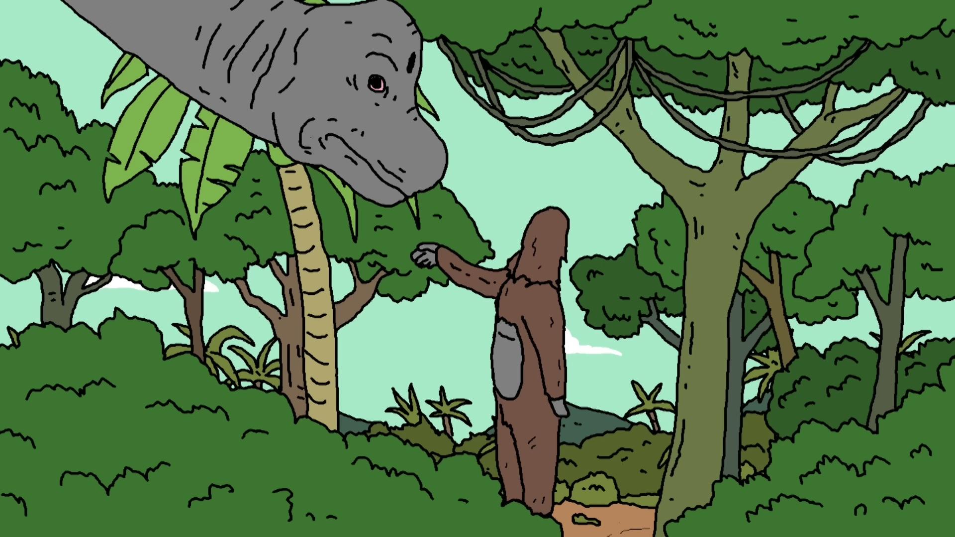 1920x1080 Sassy the Sasquatch Seen a Dinosaur