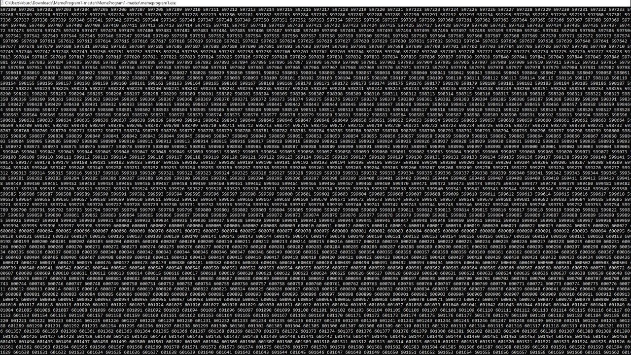 1280x720 C++ meme program: creating an animated