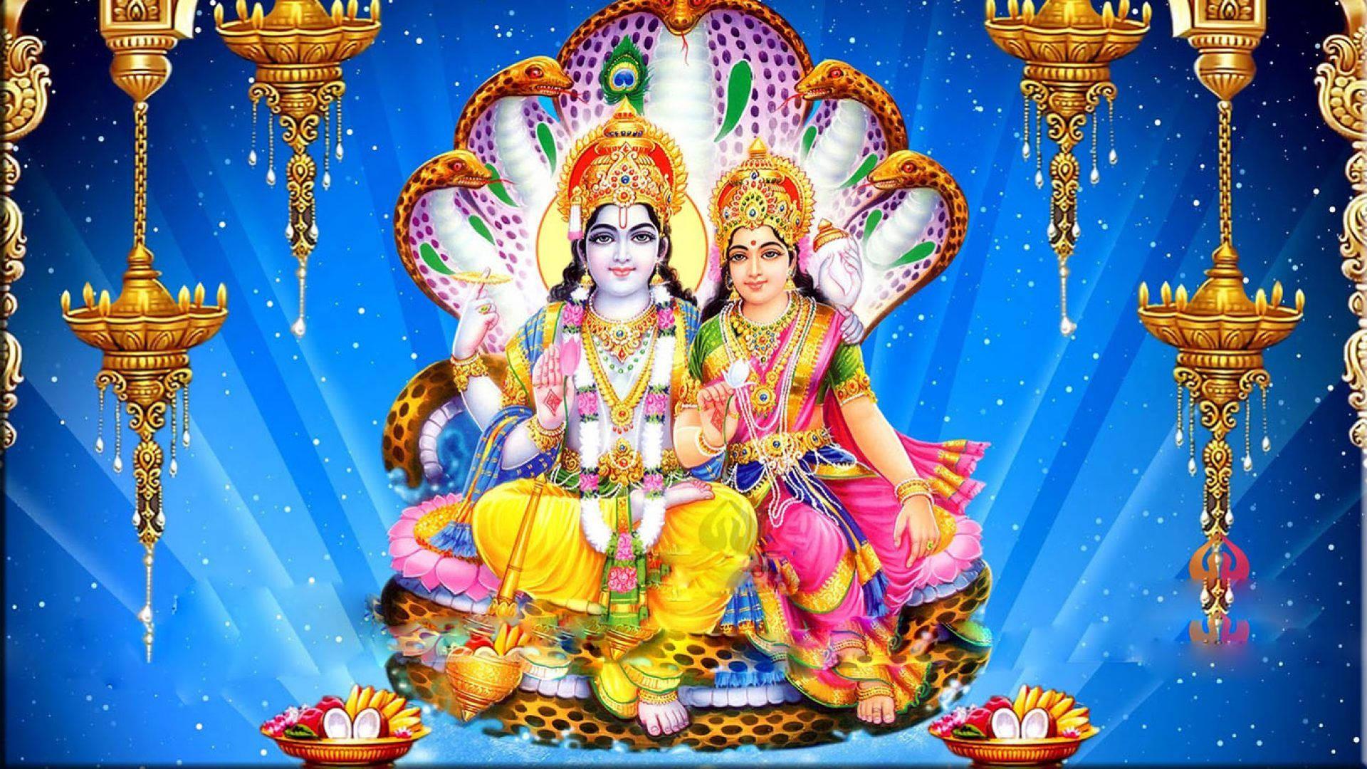 1920x1080 Download Goddess Lakshmi And Vishnu