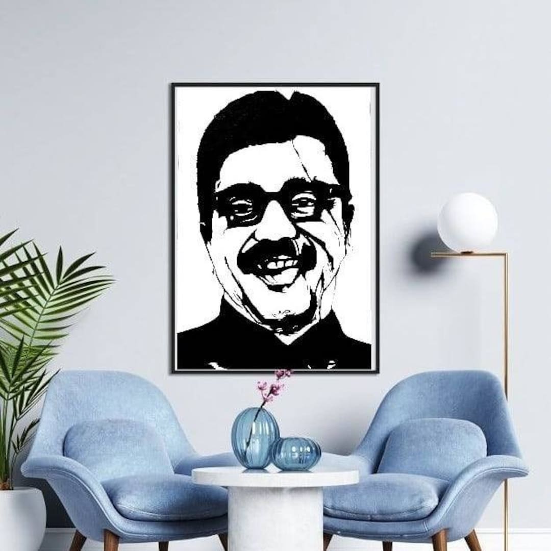 1080x1080 Anbe Sivam Kamal Hassan Stencil Art