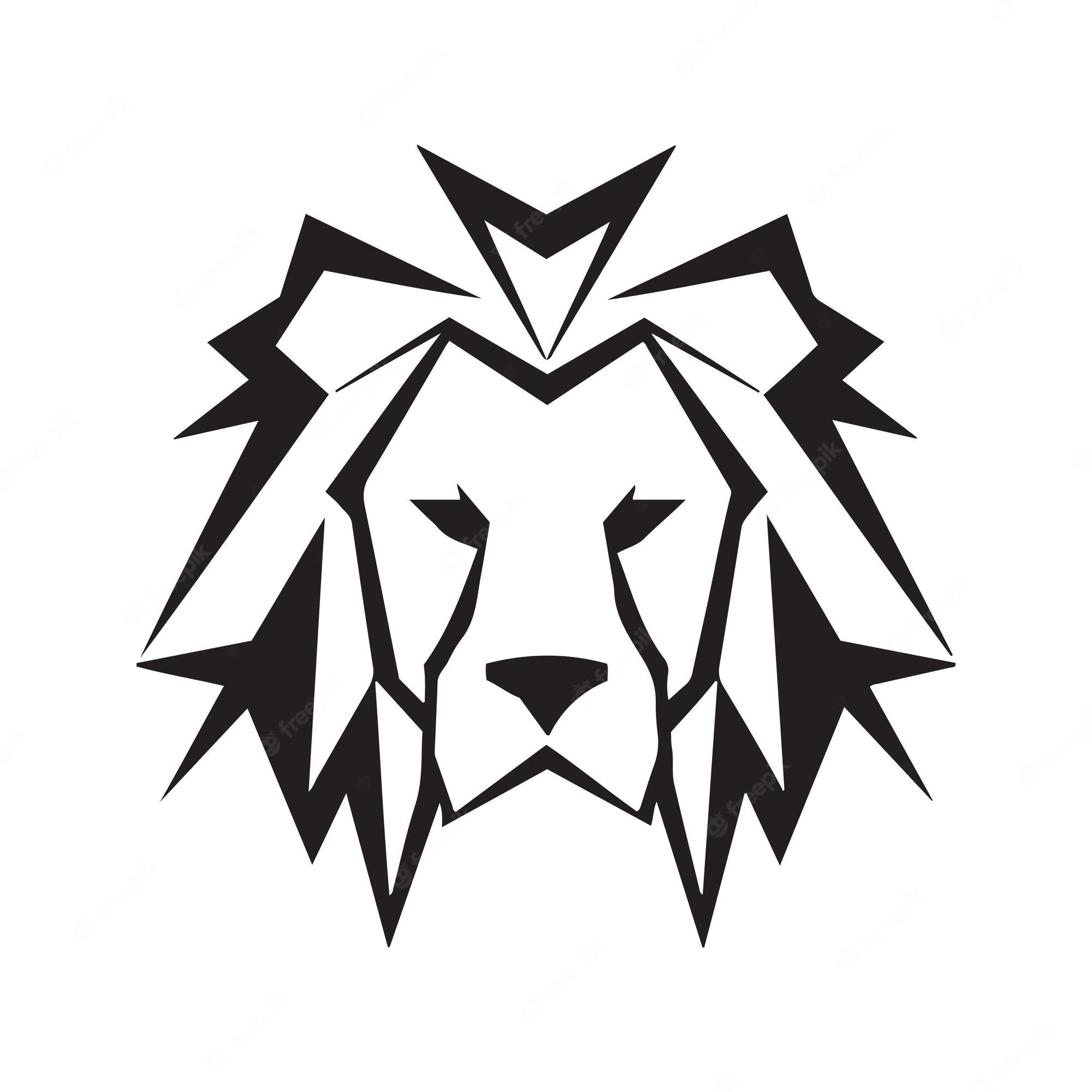 2000x2000 Premium Vector. Lion mascot logo hand
