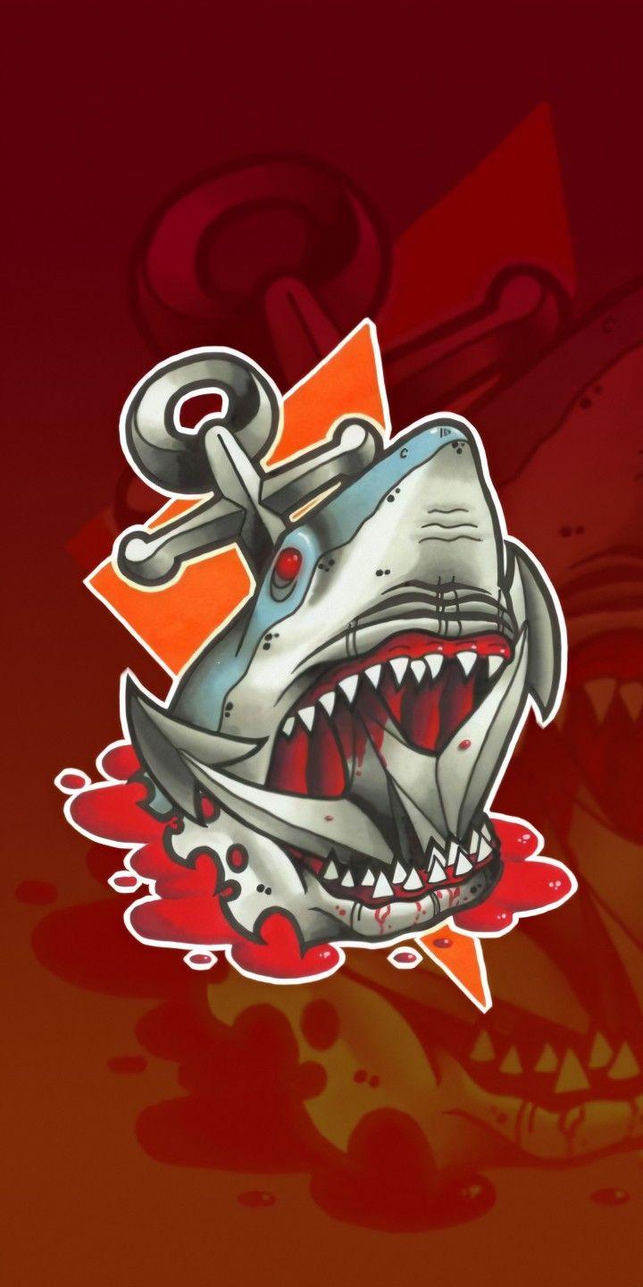 720x1440 Shark Mascot Wallpaper. HD wallpaper