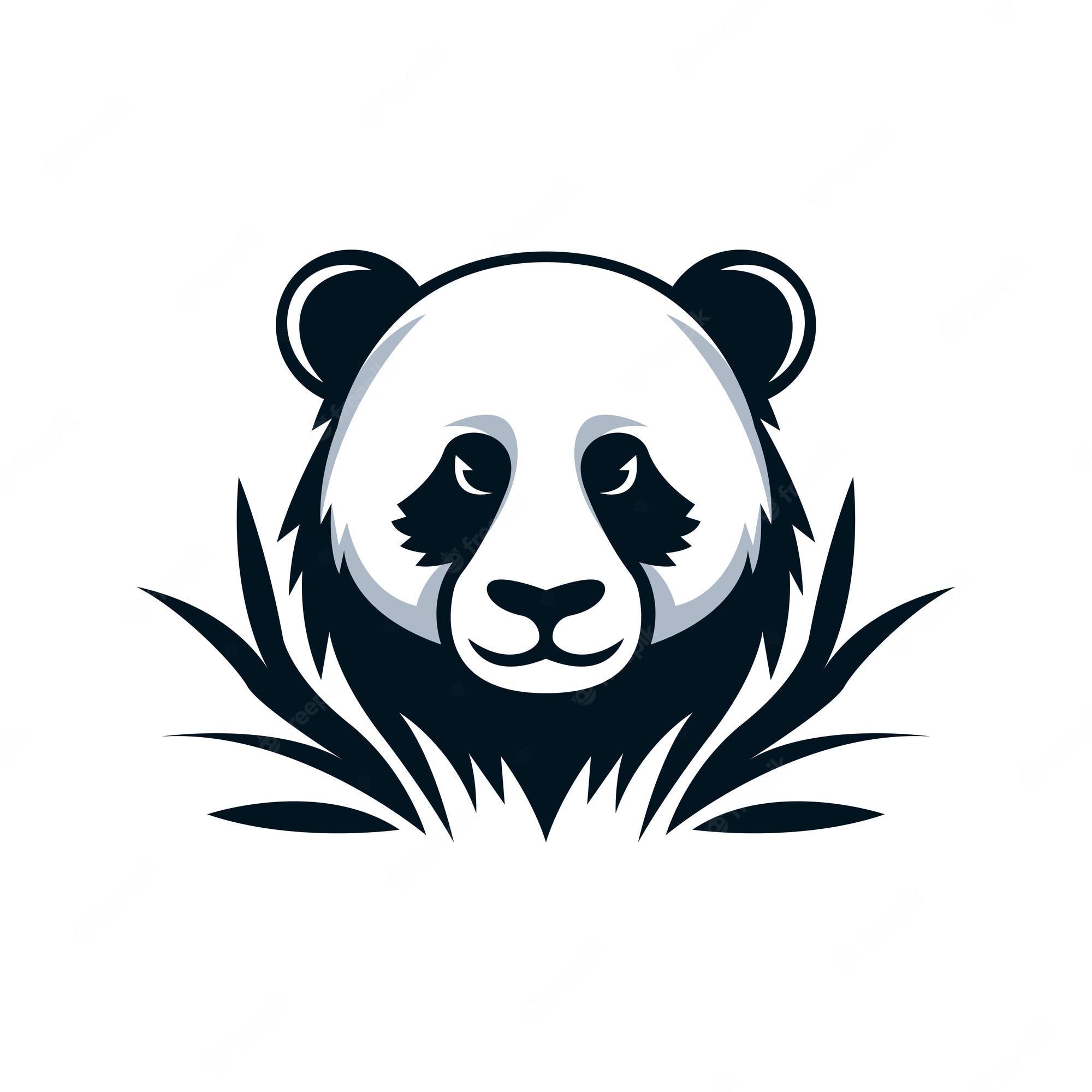 2000x2000 Panda mascot logo concept vector