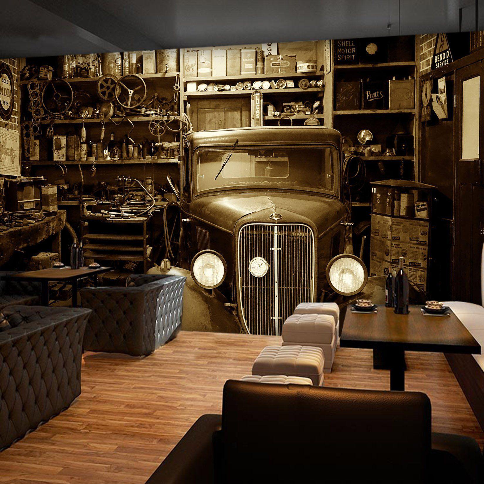 1650x1650 3D Car Shop 899 Vehicle Wall Murals