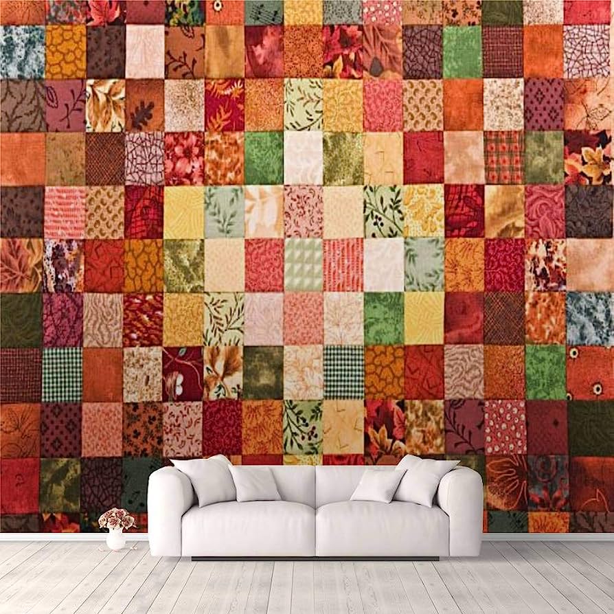 894x894 3D Wallpaper Quilt Background Patchwork