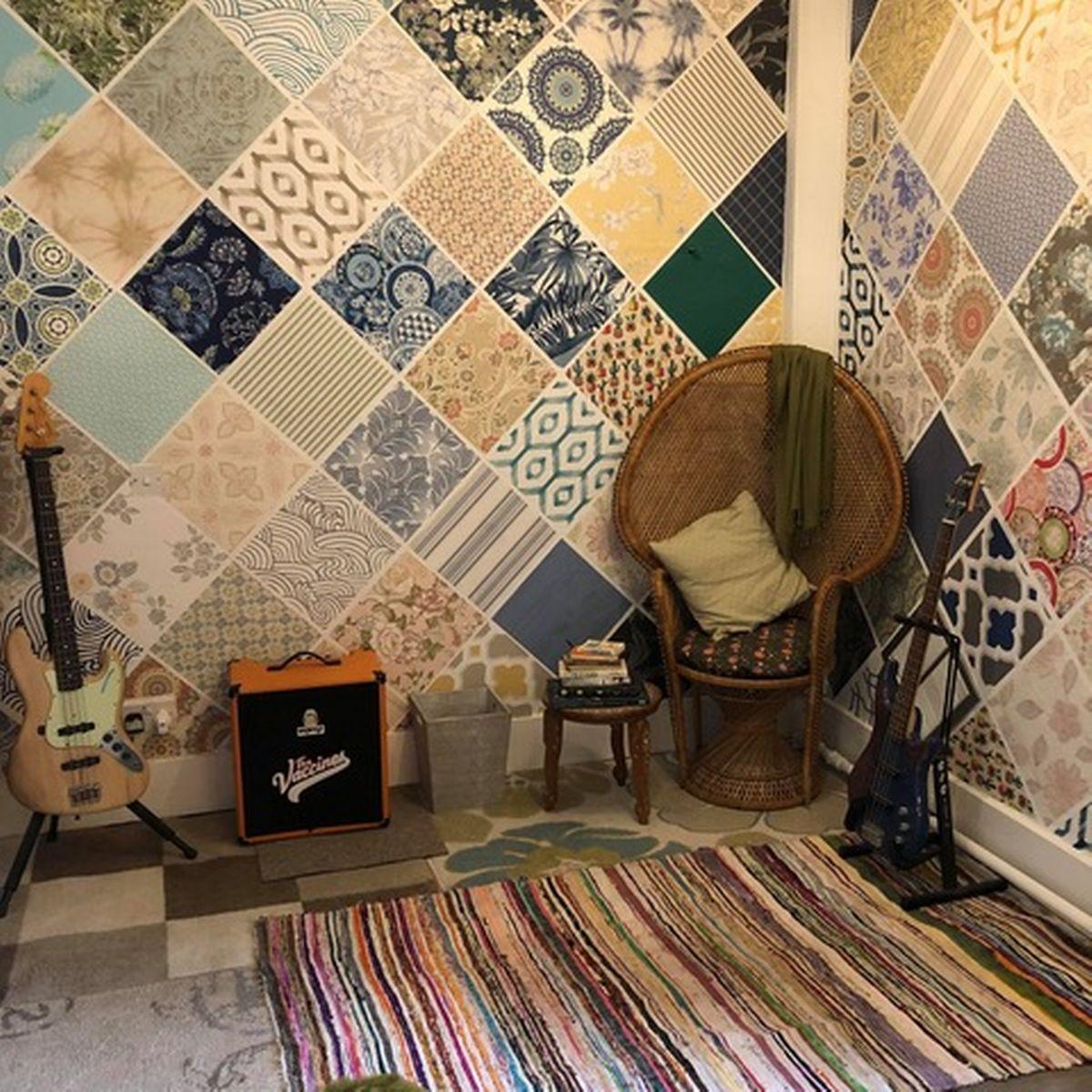 1200x1200 Woman creates patchwork wall