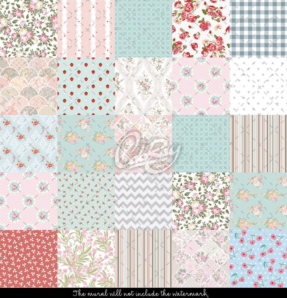 964x1000 Wallpaper Shabby Patchwork