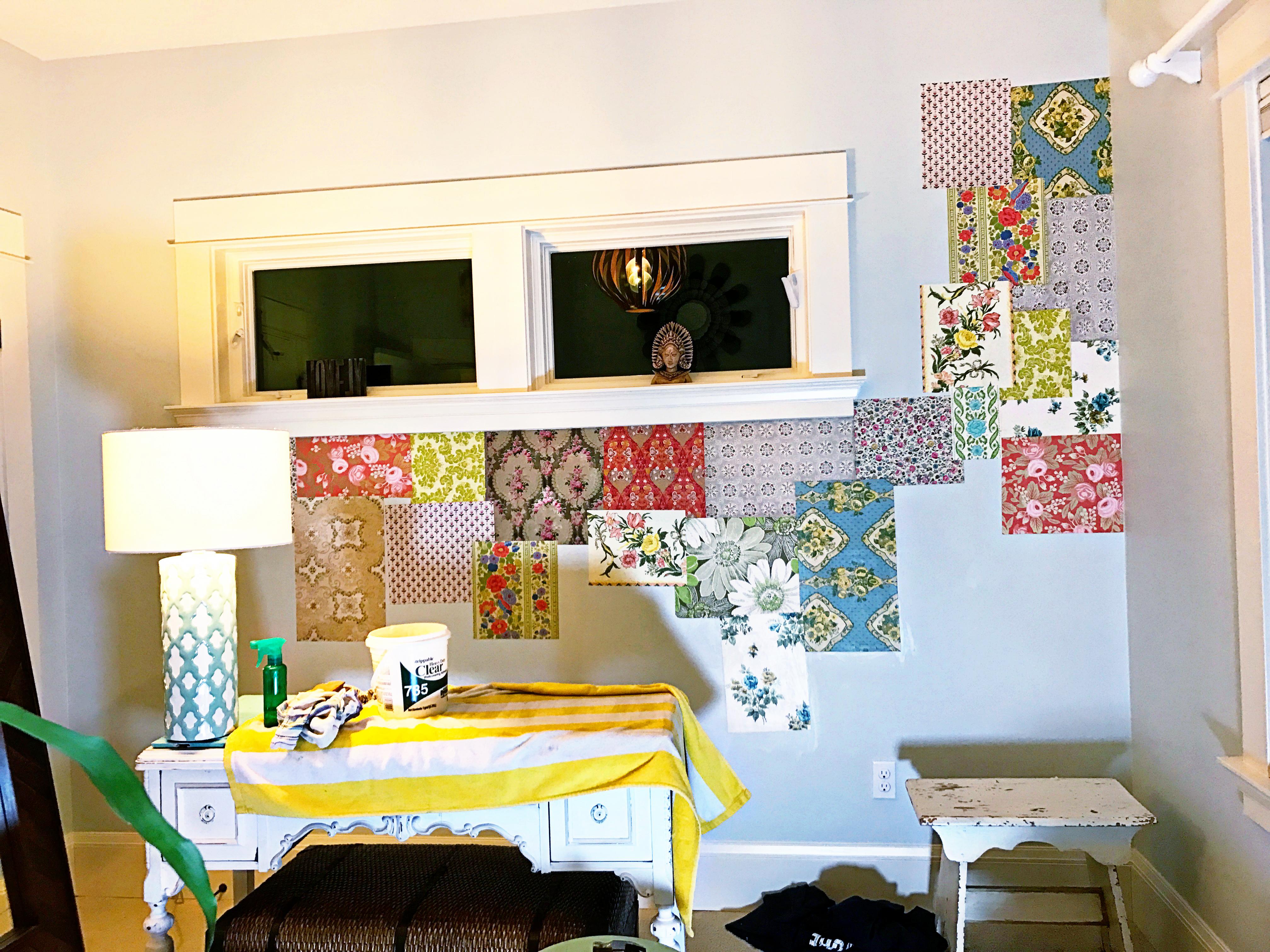 4032x3024 How to make a patchwork wallpaper wall
