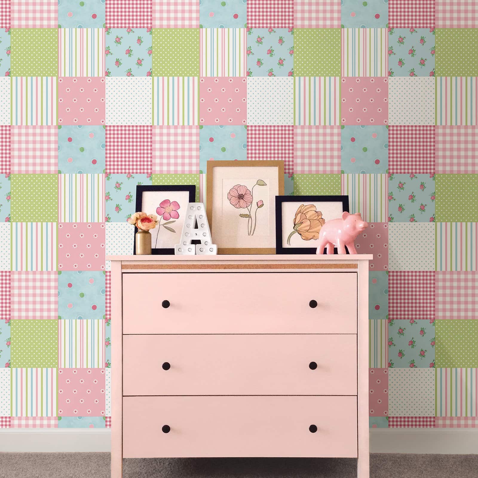 1600x1600 Brewster Patchwork Pink Patchwork