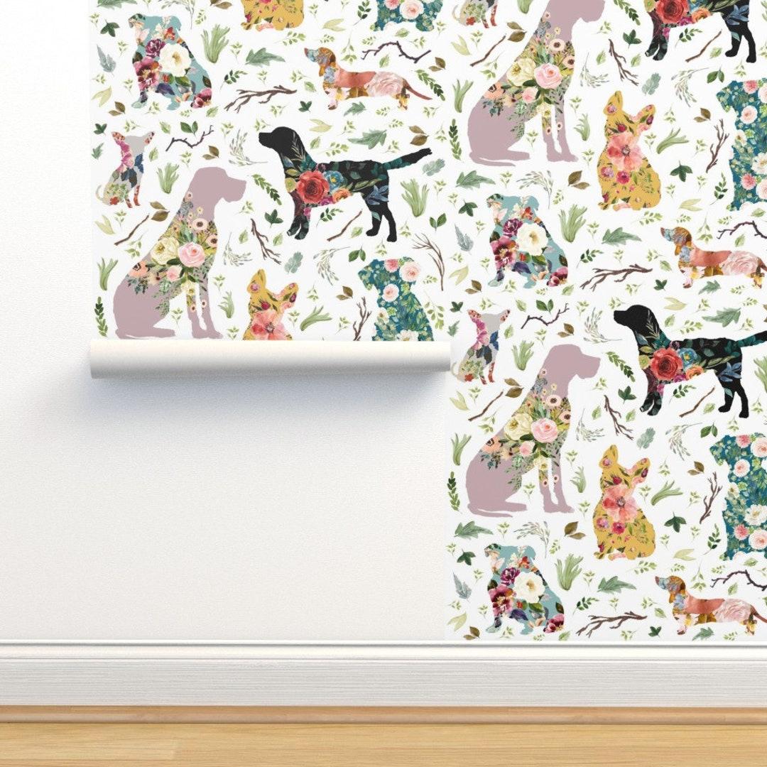 1080x1080 Floral Dogs Wallpaper 8 Patchwork Dogs