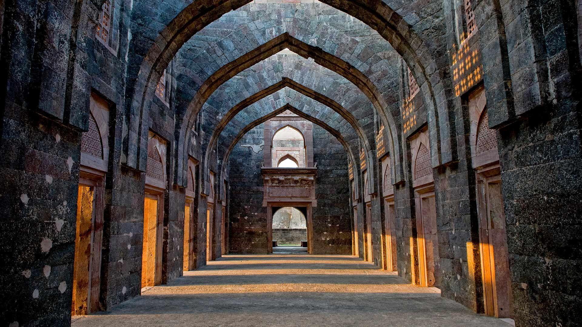 1920x1080 castle #India #ruins Madhya Pradesh