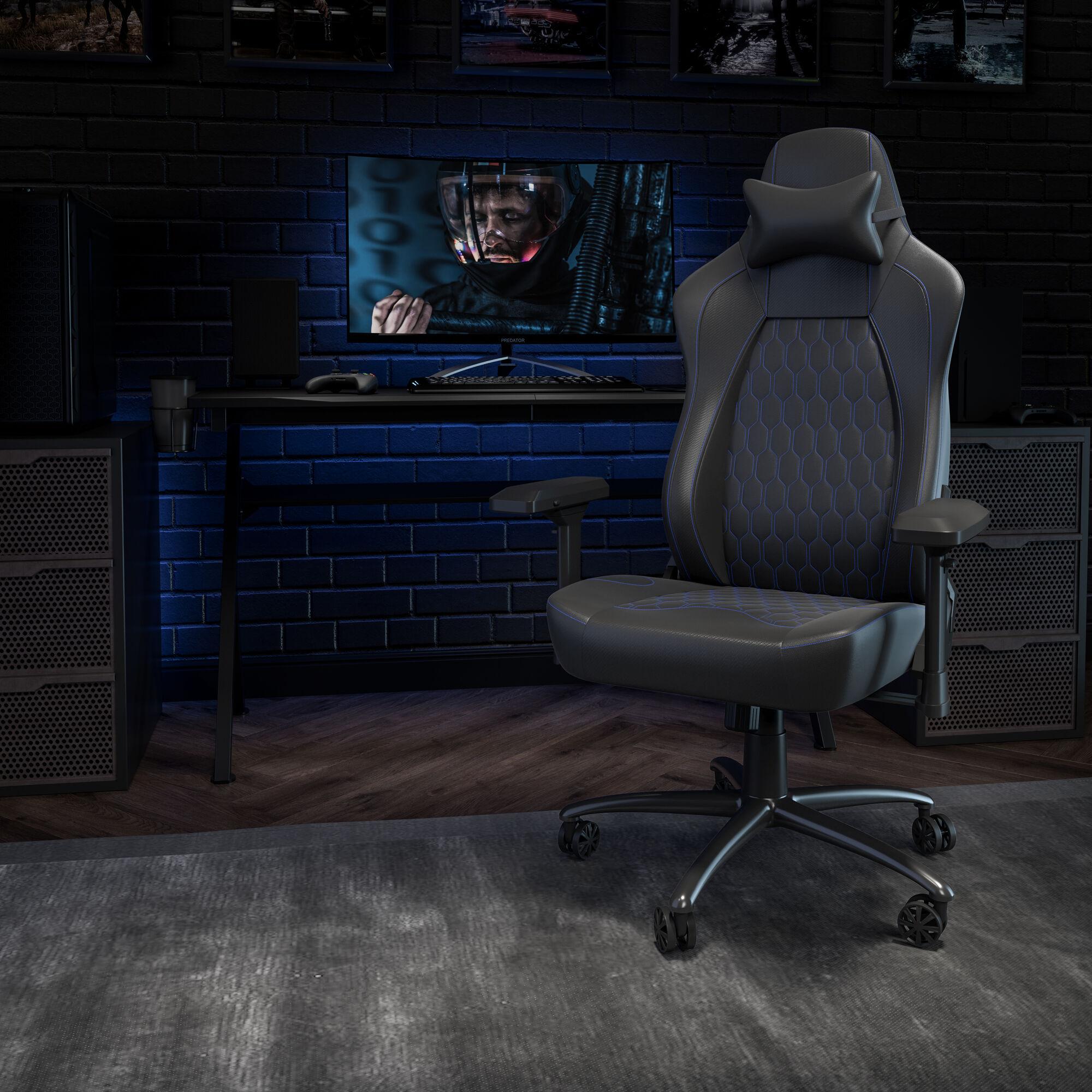 2000x2000 Black Blue 4D Arms Game Chair SY 088 BL