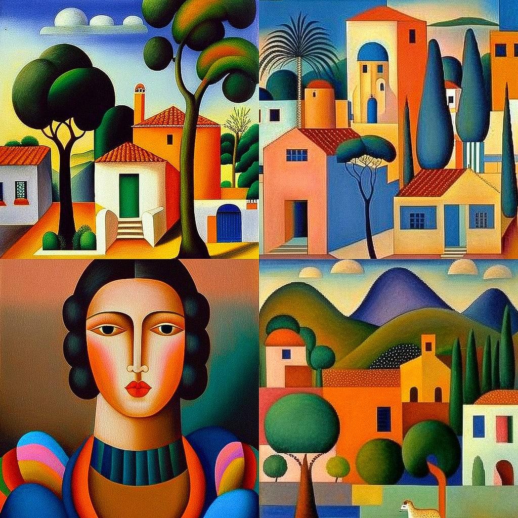 1024x1024 Tarsila do Amaral Midjourney style