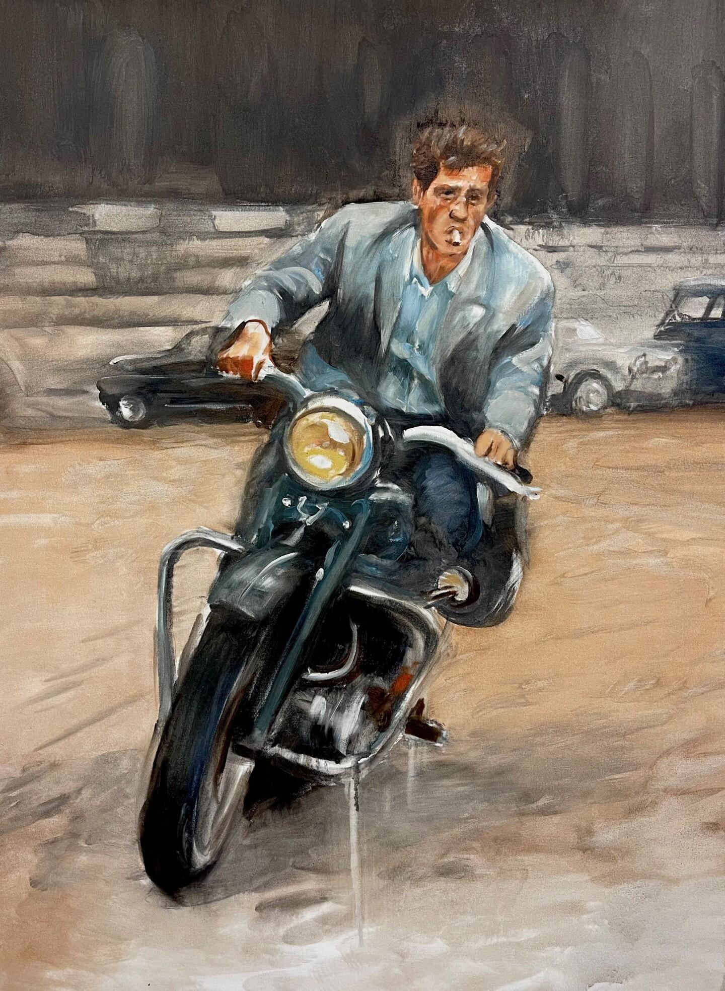 1440x1967 Oli Portrait Of Jean Paul Belmondo
