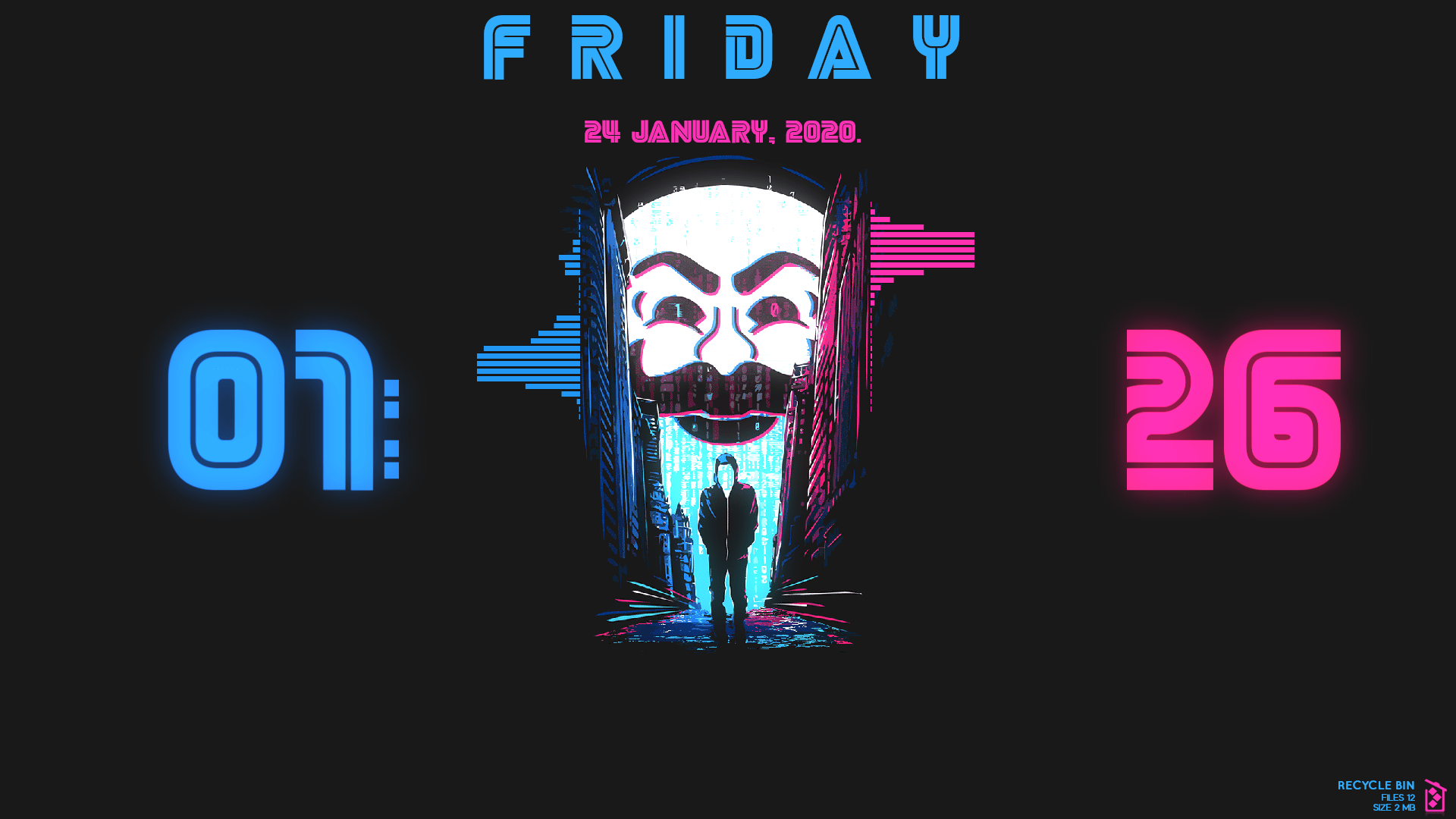 1920x1080 Mr. Robot Wallpaper Engine + Rainmeter