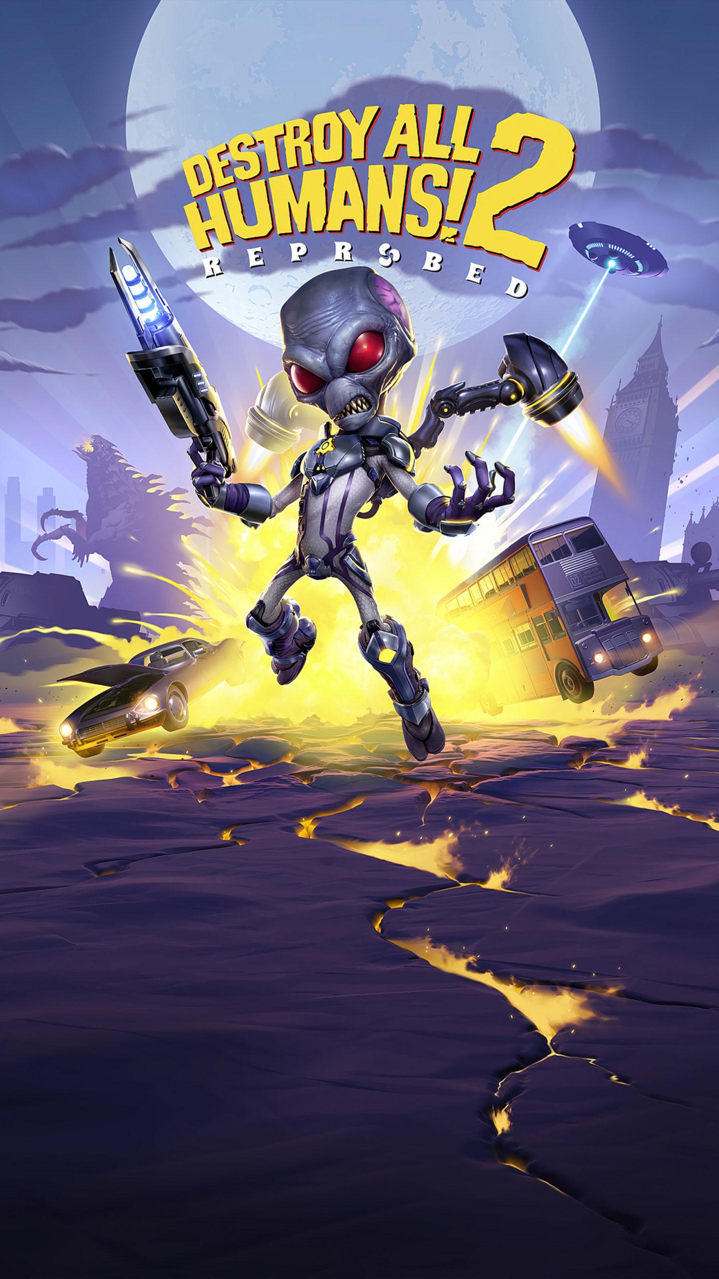 1440x2560 Destroy All Humans 2 Game Poster 4K