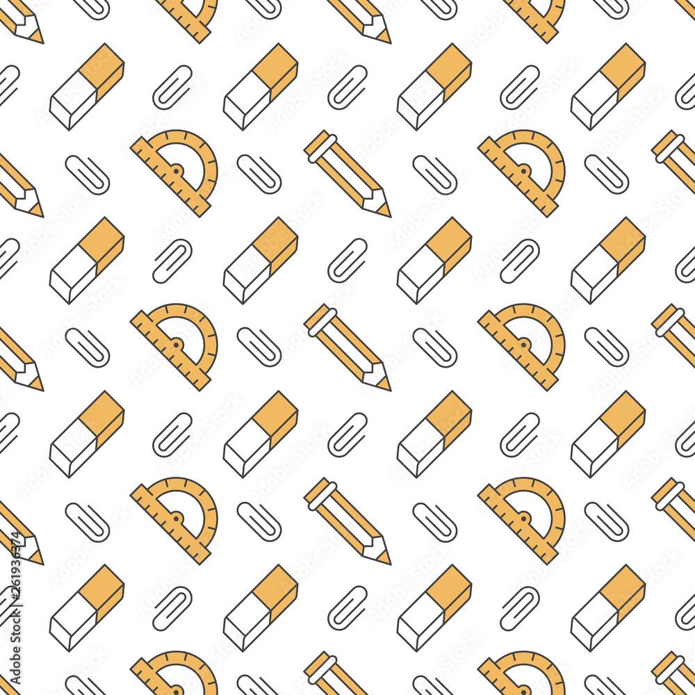 1000x1000 seamless pattern with line icons