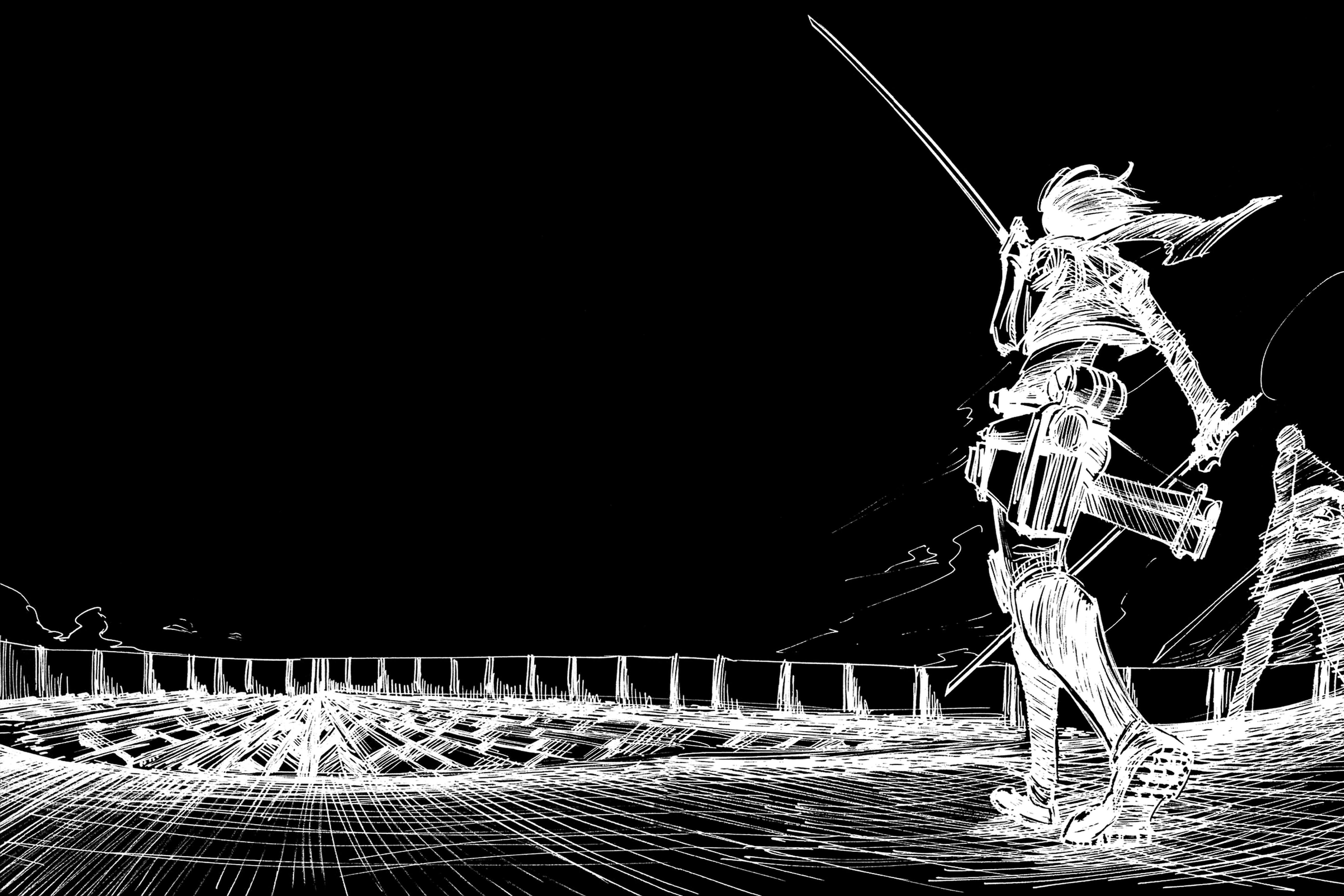Aot Wallpaper Black And White Www devianart site