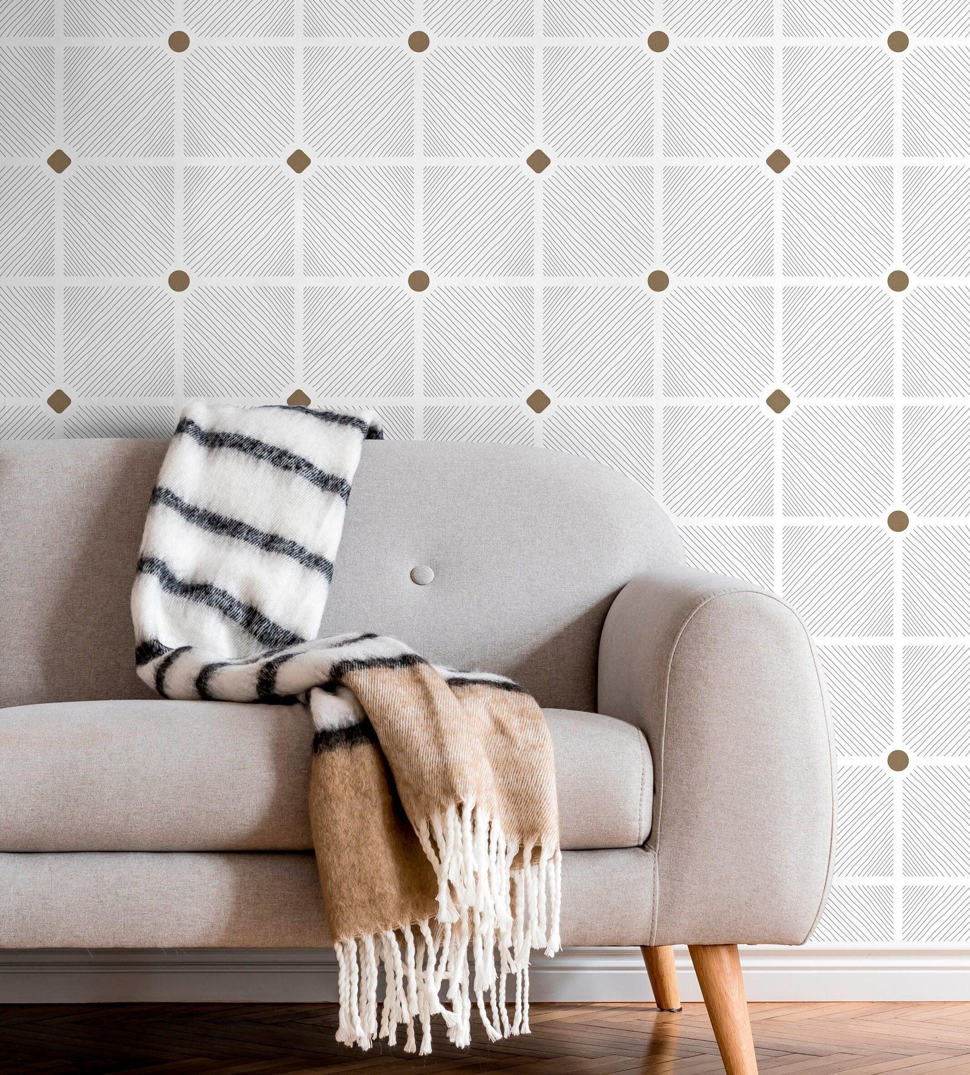 1946x2156 Minimalist Geometric Wallpaper / Peel