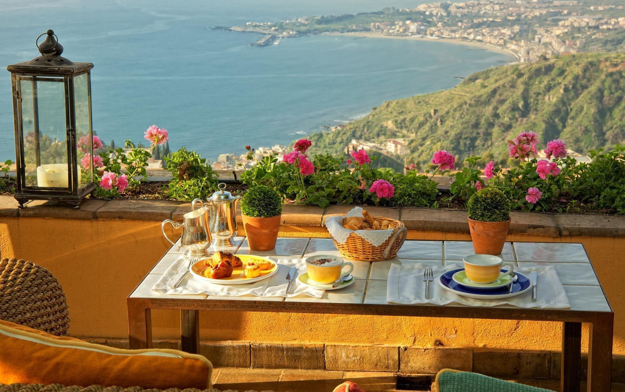 2048x1286 Sicily, landscape, breakfast, Italy
