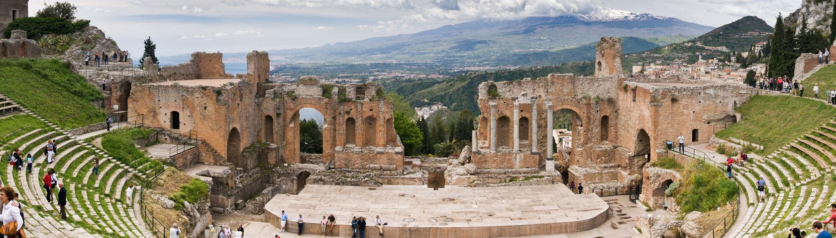 1680x480 Greek Theatre Taormina • Image