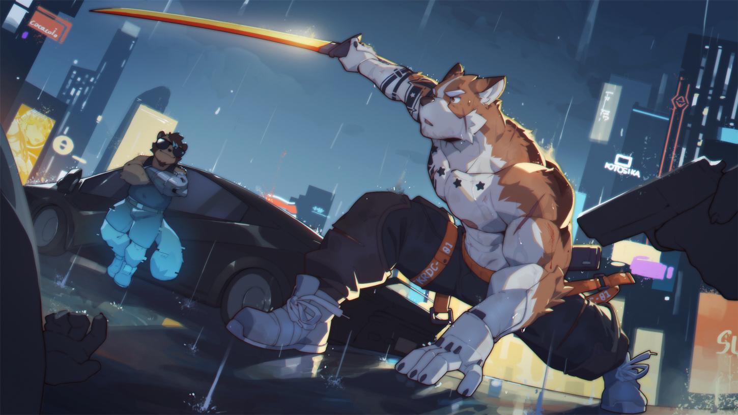 1450x816 Anthro, furry, musclesx816