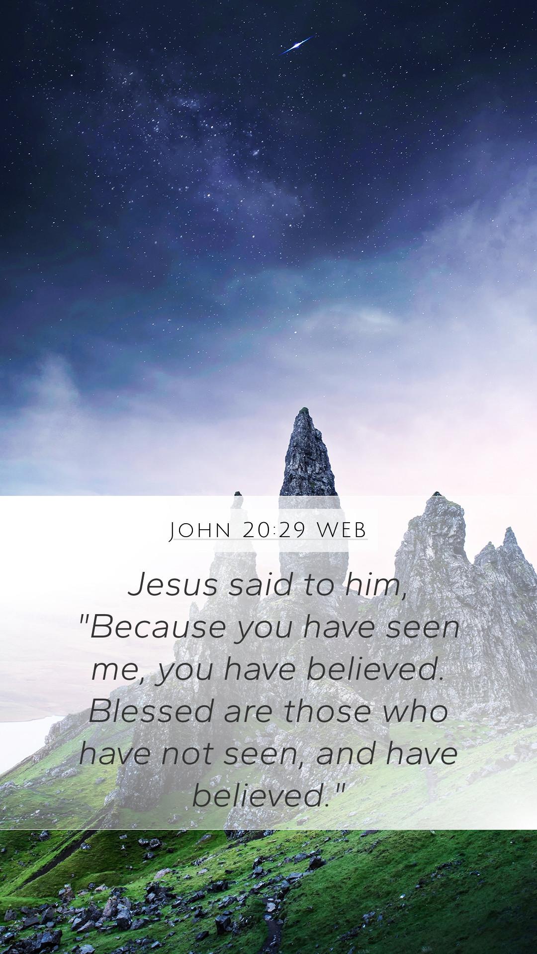 1080x1920 John 20:29 WEB Mobile Phone Wallpaper