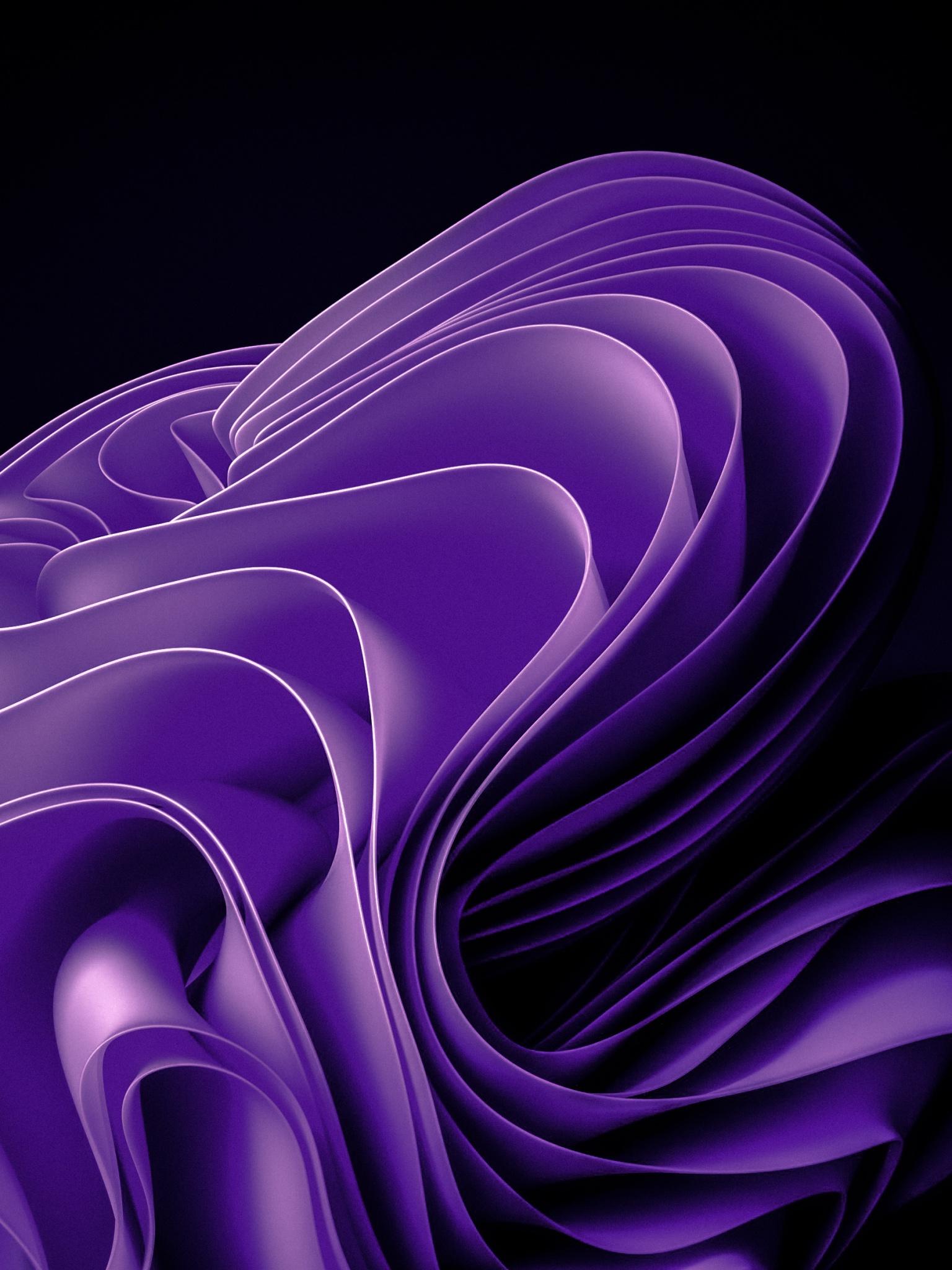 1536x2048 Windows 11 Wallpaper 4K, Stock, Purple