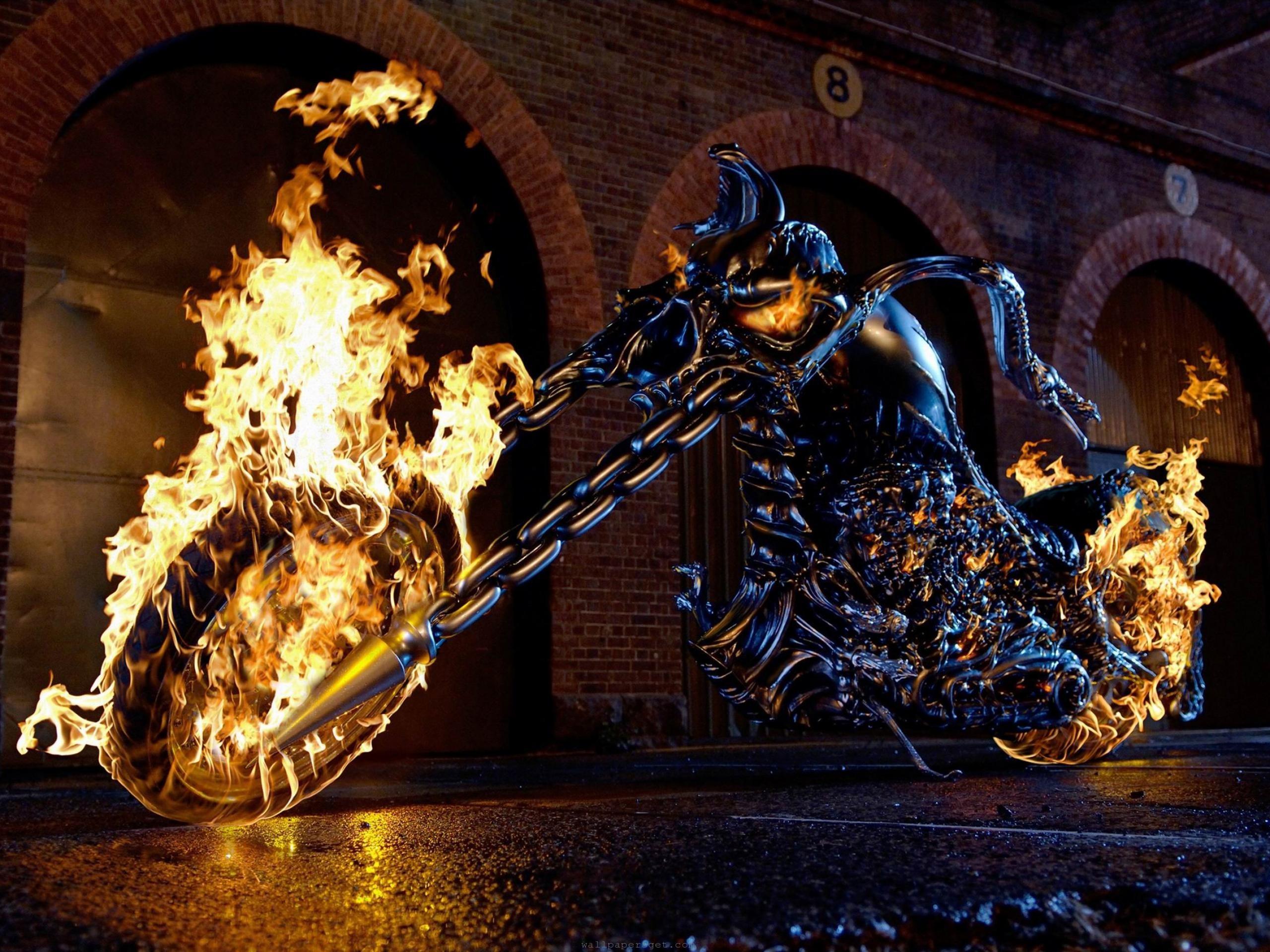2560x1920 Ghost Rider Bike Wallpaper