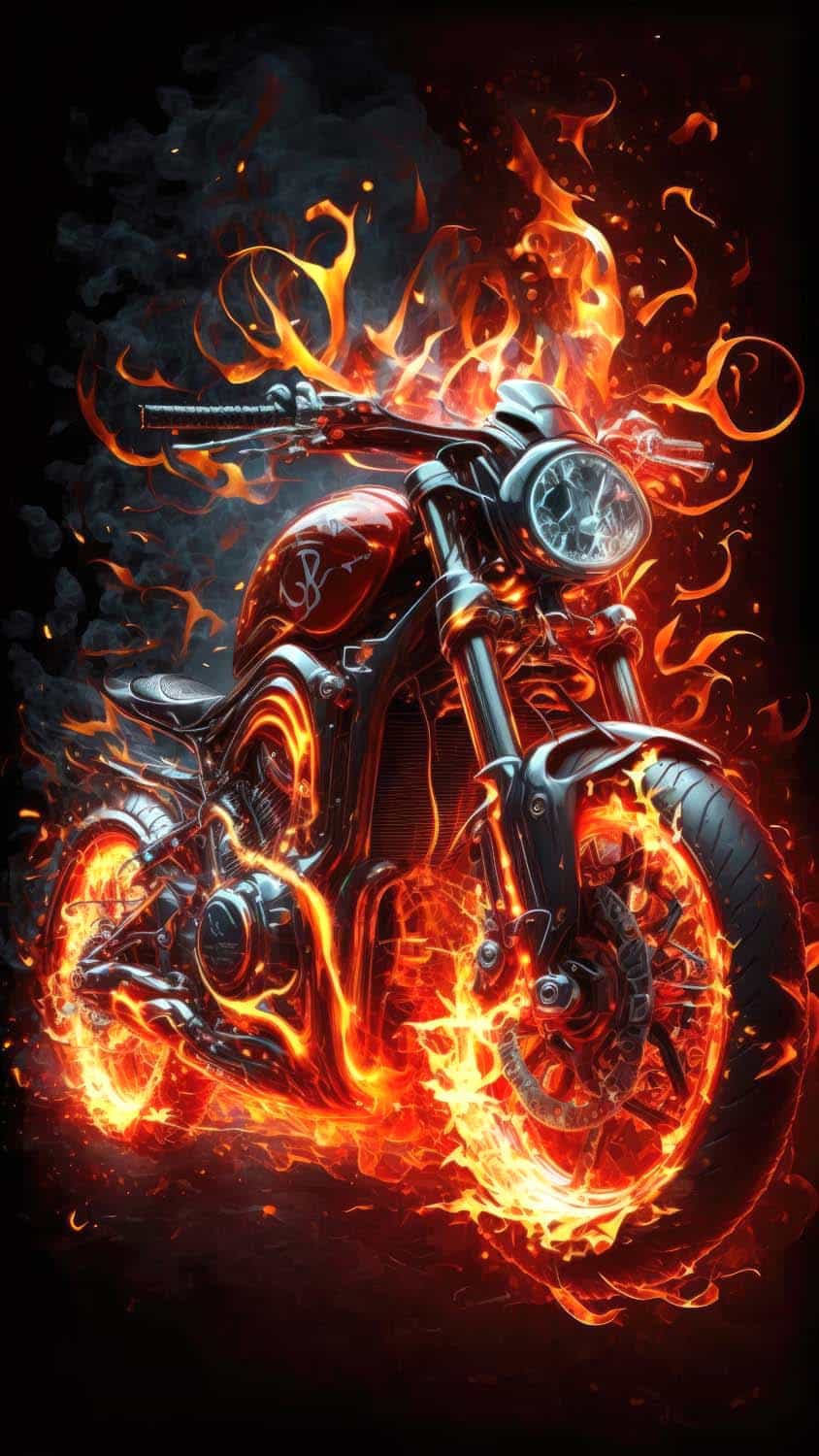 844x1500 Ghost Rider Motorcycle IPhone Wallpaper