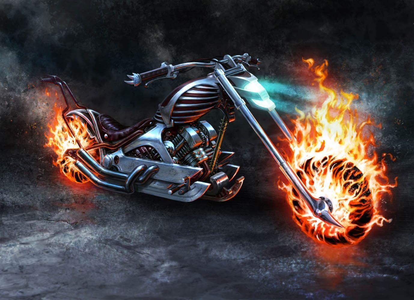 1378x1000 Ghost Rider Bike Wallpaper