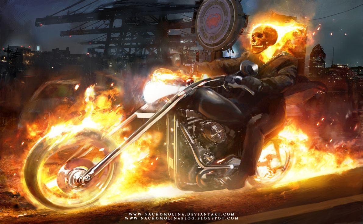 1191x735 Ghost Rider Bike Mobile Wallpaper
