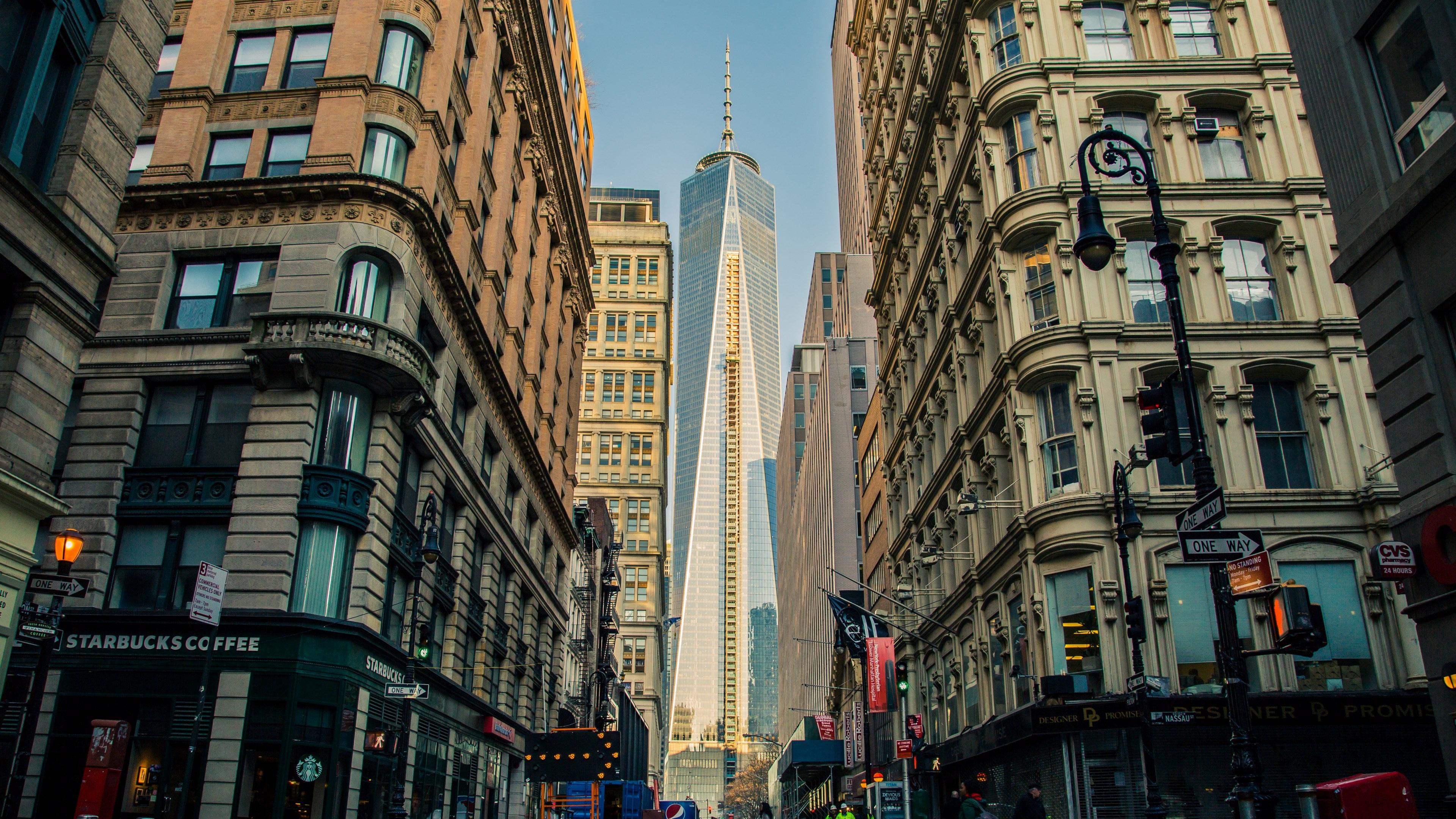 3840x2160 view of freedom tower in new york city