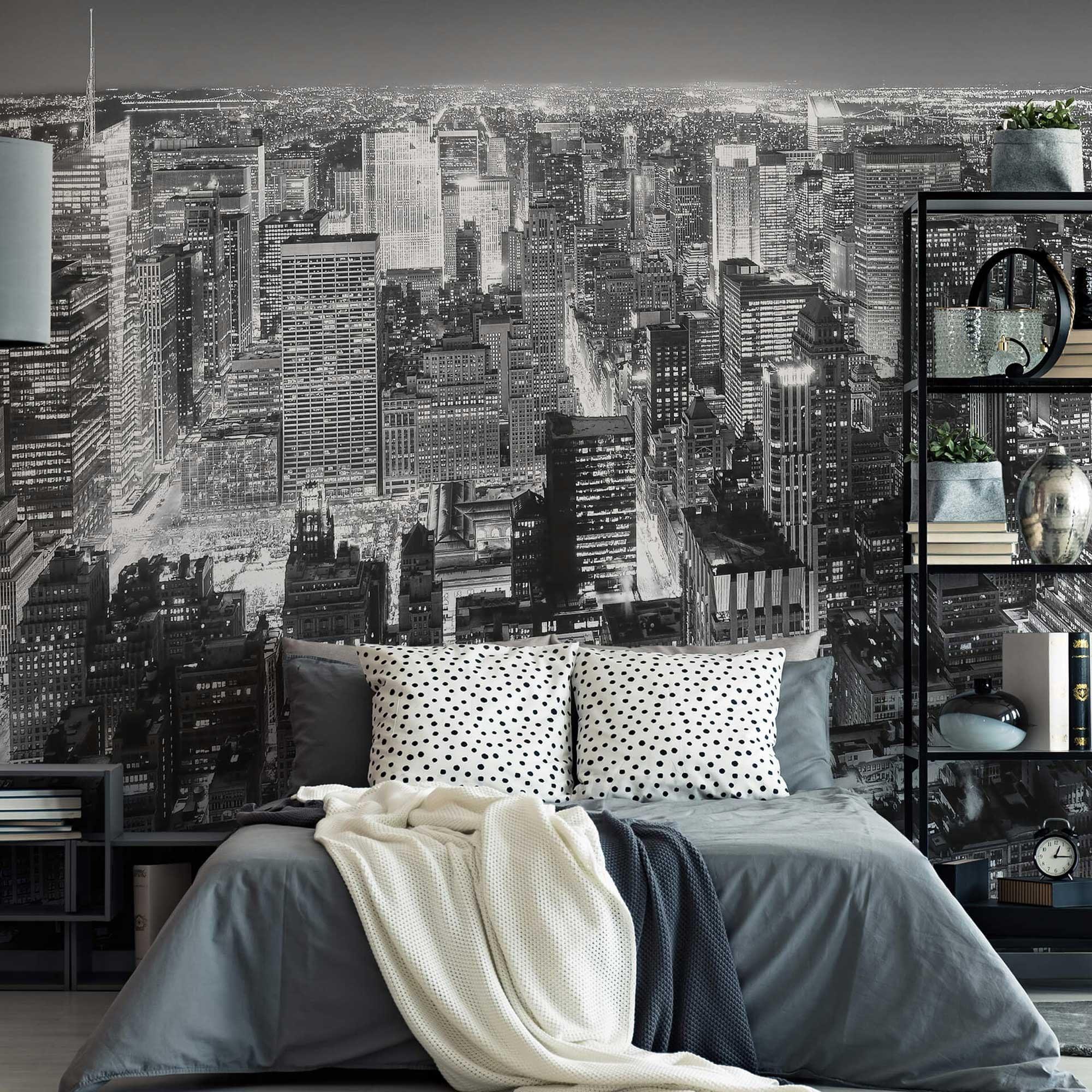 2000x2000 Photo Wallpaper New York Skyline Black