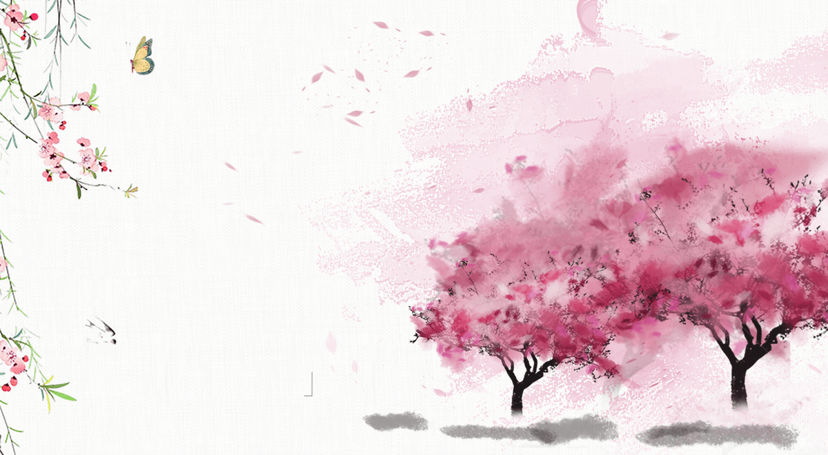 1200x660 Spring Peach Tree Beautiful Background