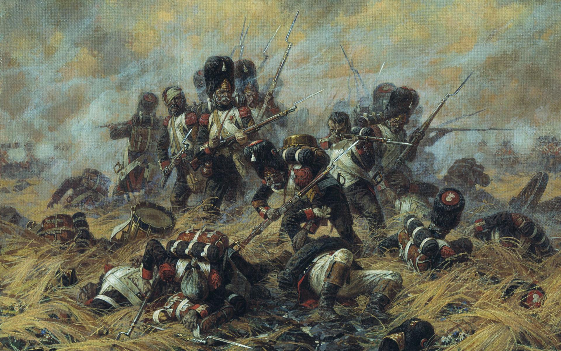 1920x1200 Free download waterloo battle painting