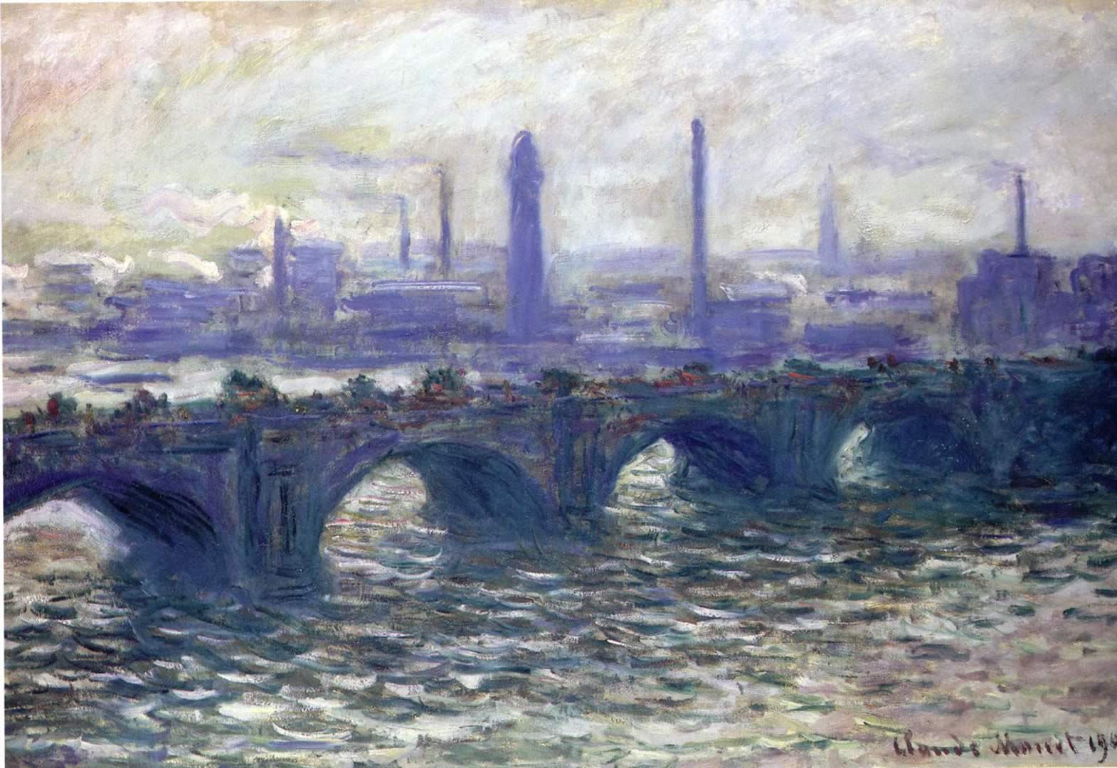 1570x1080 Waterloo Bridge Monet
