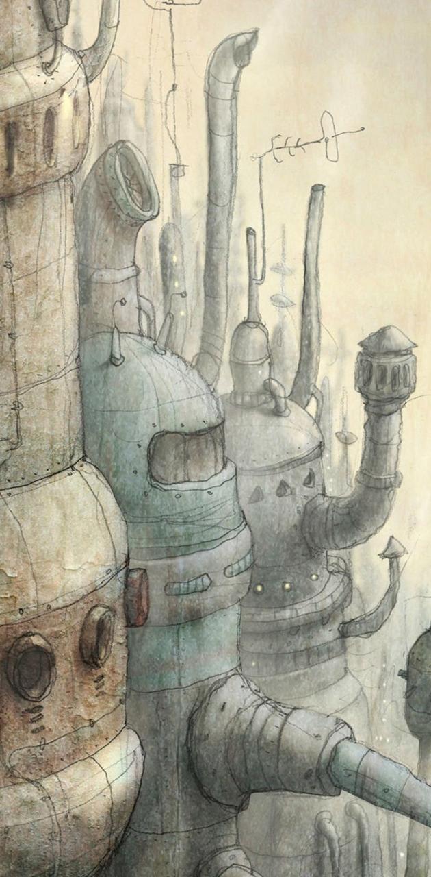 630x1280 Machinarium wallpaper