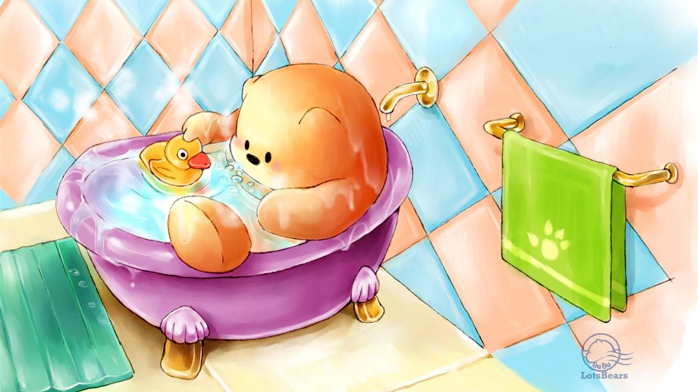1366x768 Bubu Bear cartoon illustration