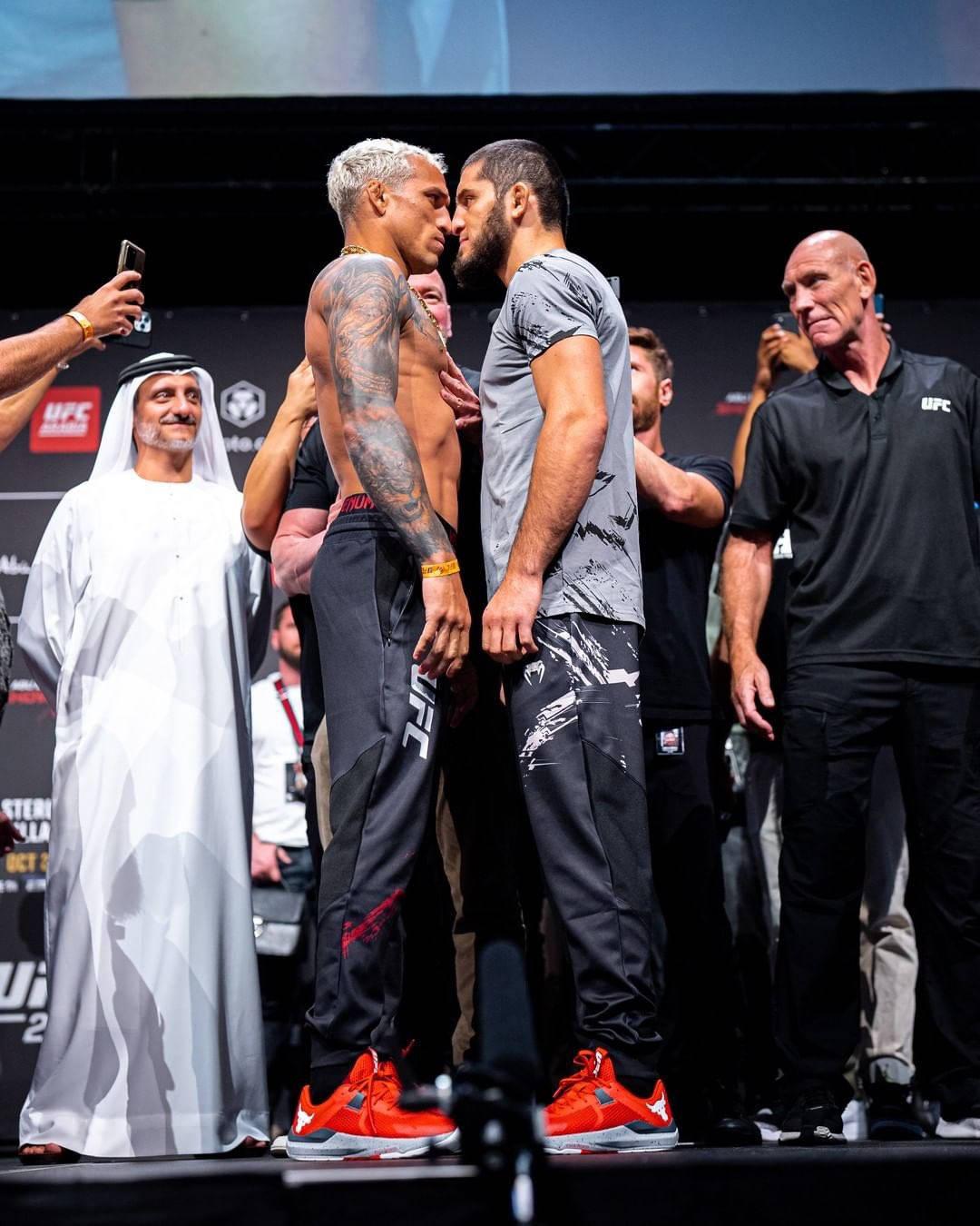 1080x1350 Download Islam Makhachev Vs Charles Oliveira Wallpaper
