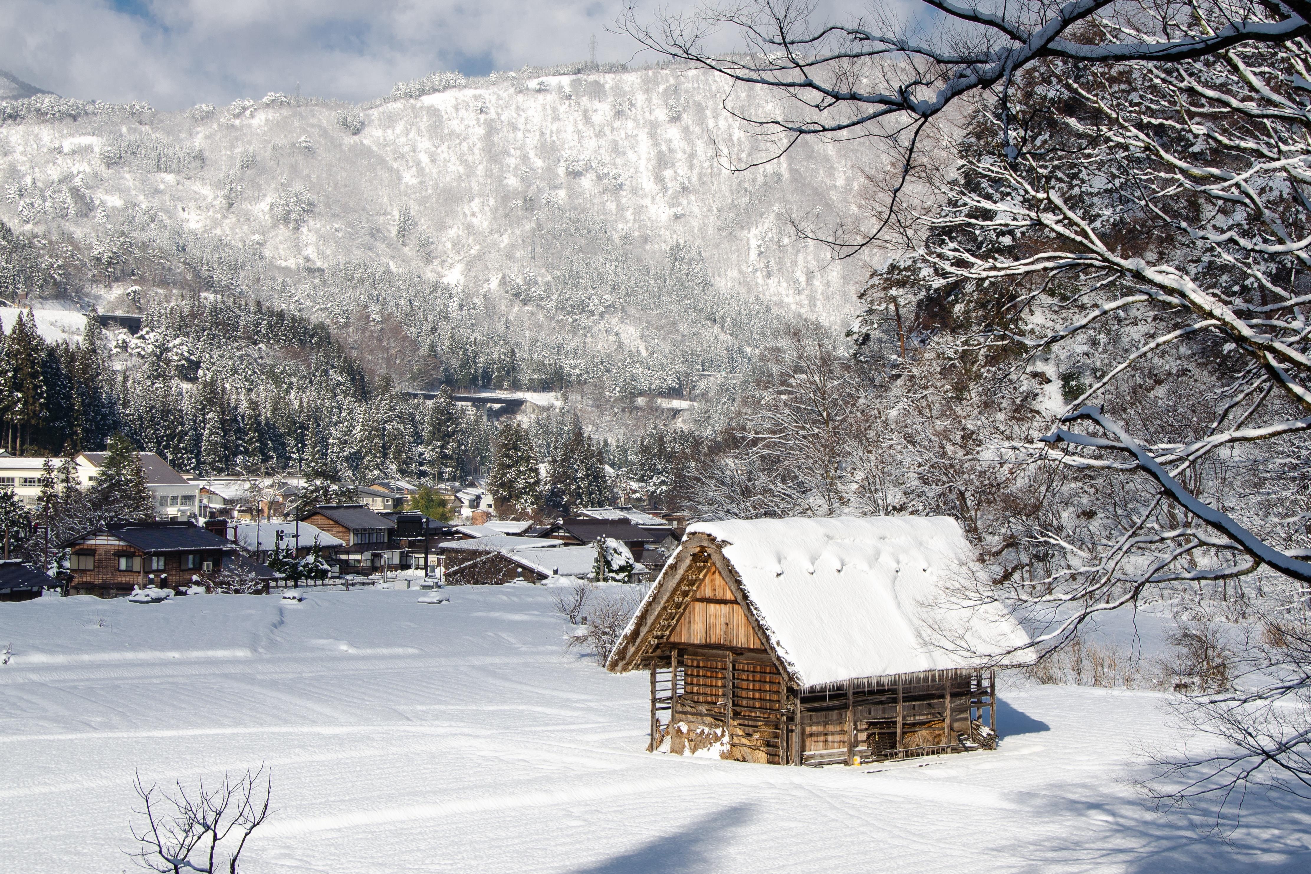 4446x2964 4K, Shirakawa Go, Gifu, Japan, Winter
