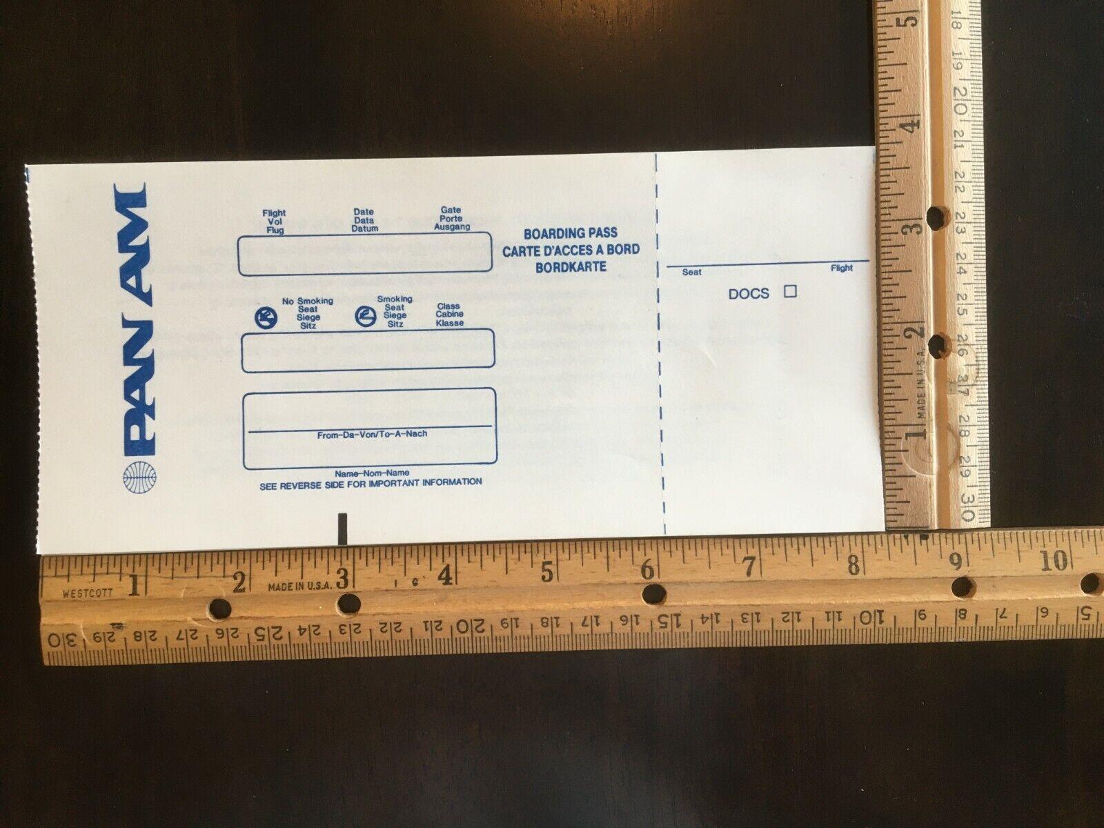 1600x1200 PAN AM BOARDING PASS STOCK unimprinted