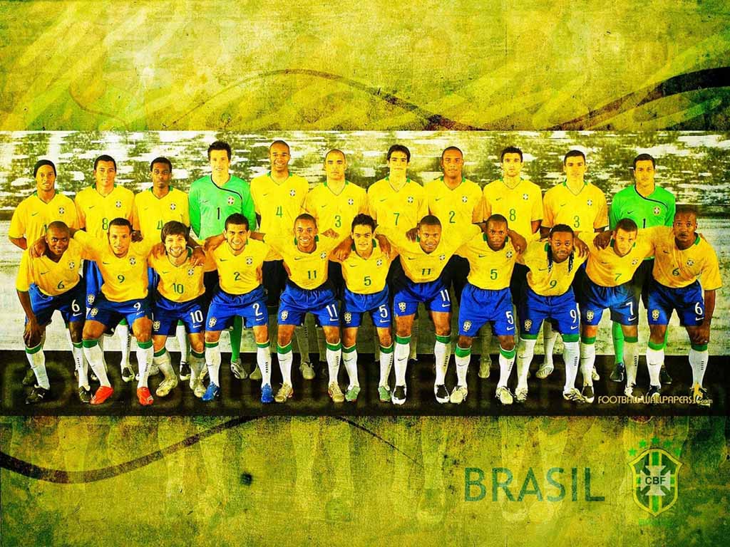 1024x768 Brazil Football Wallpaper