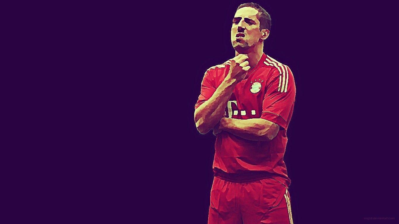 1366x768 Free download Franck Ribery Wallpaper
