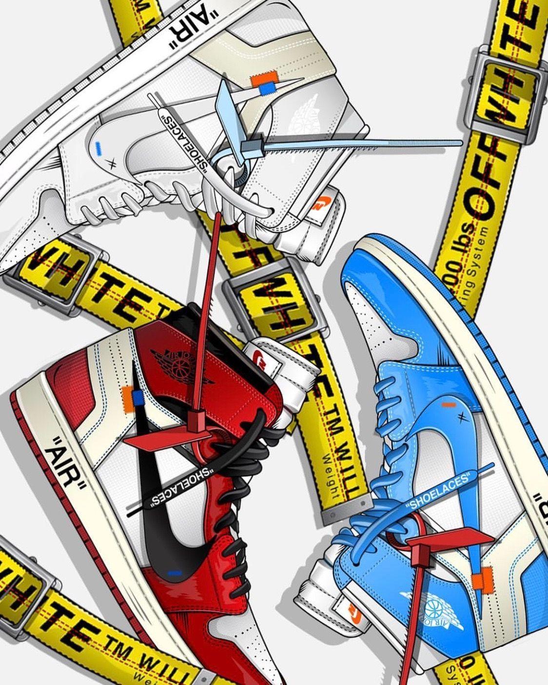 off white jordan 1 unc wallpaper