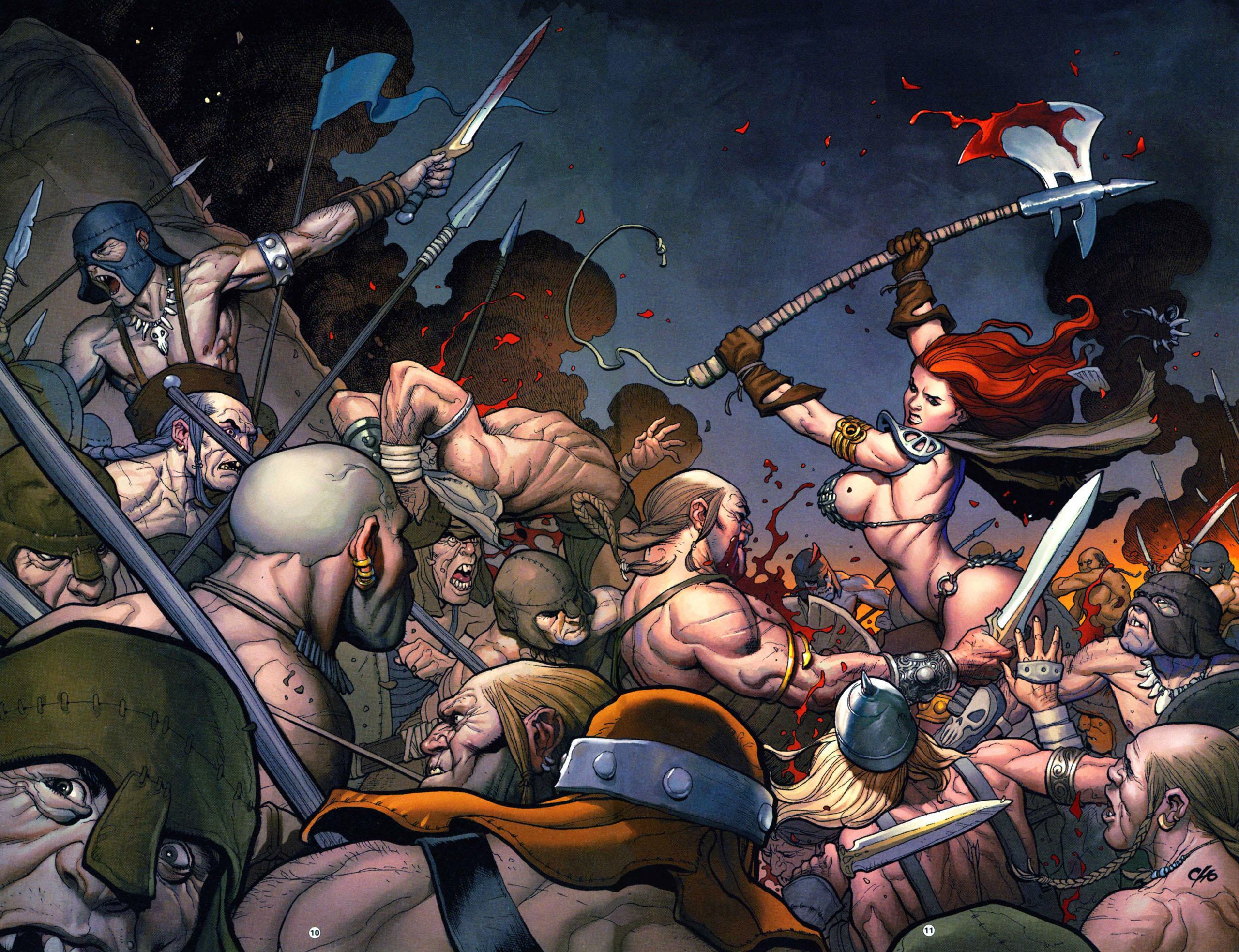 2560x1967 Red Sonja HD Wallpaper